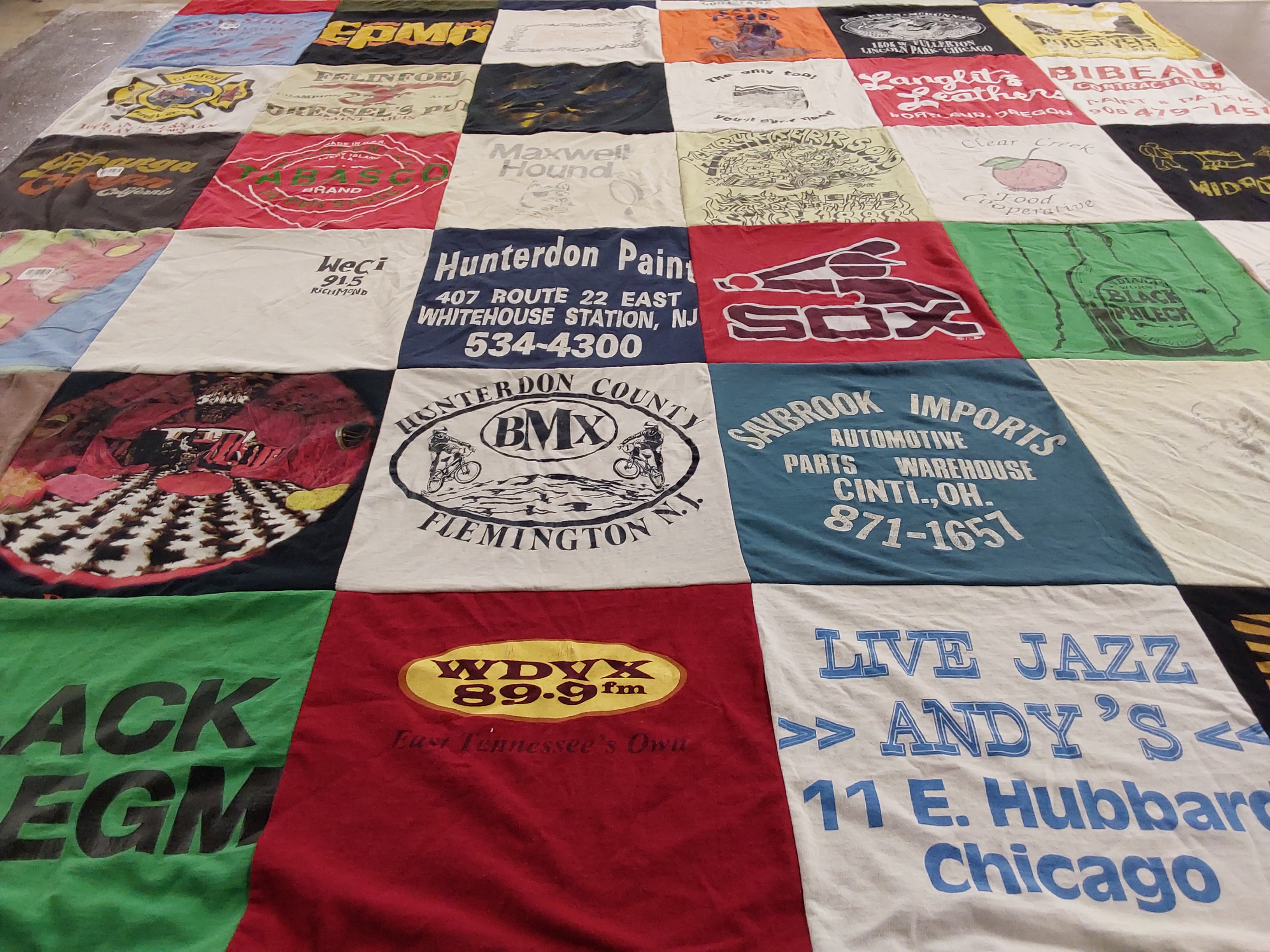 T-shirt quilt featuring sox by Genevieve from IL