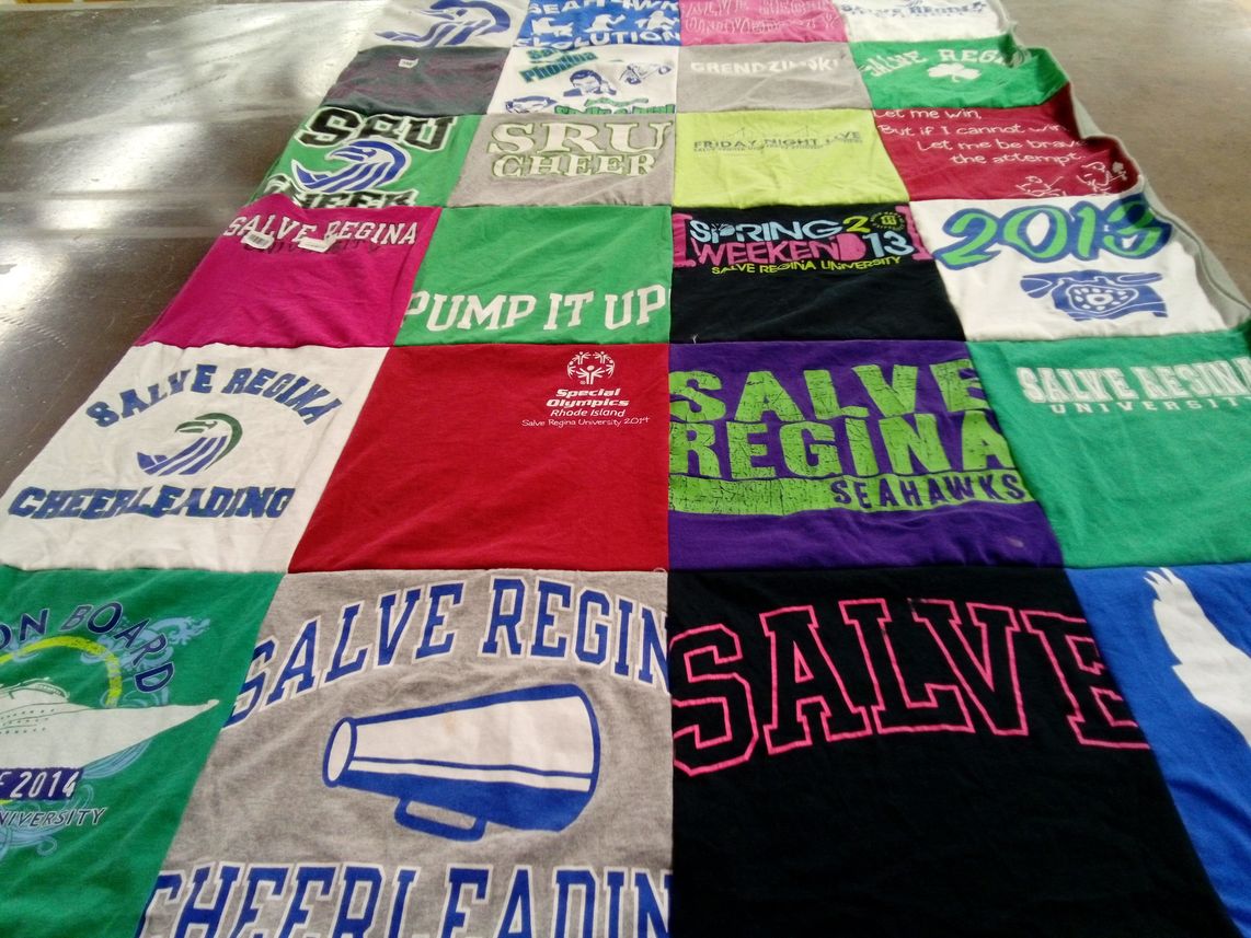 T-shirt quilt featuring seahawks by Kelsey from CT