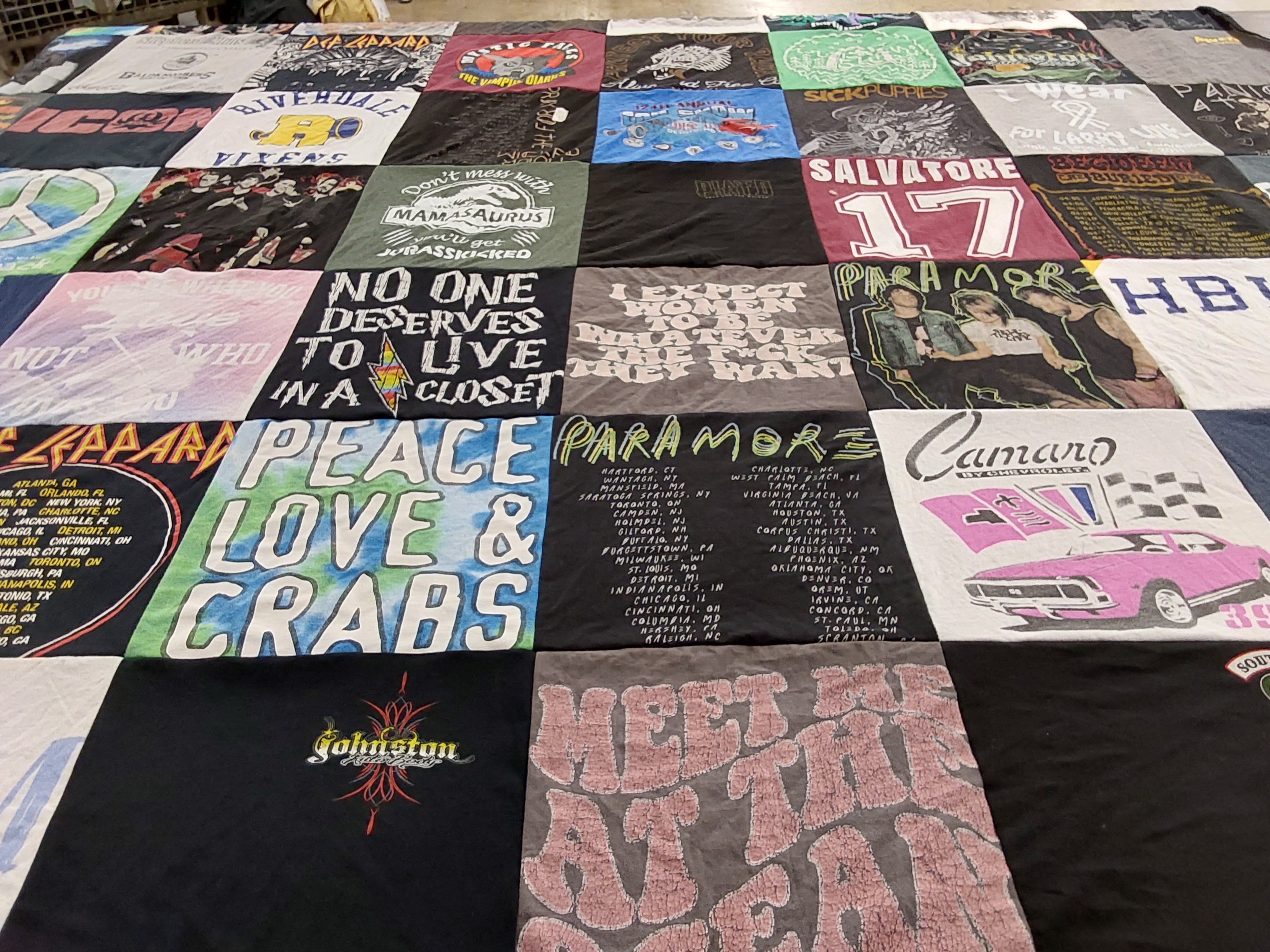 T-shirt quilt from hbu by Samantha from MO