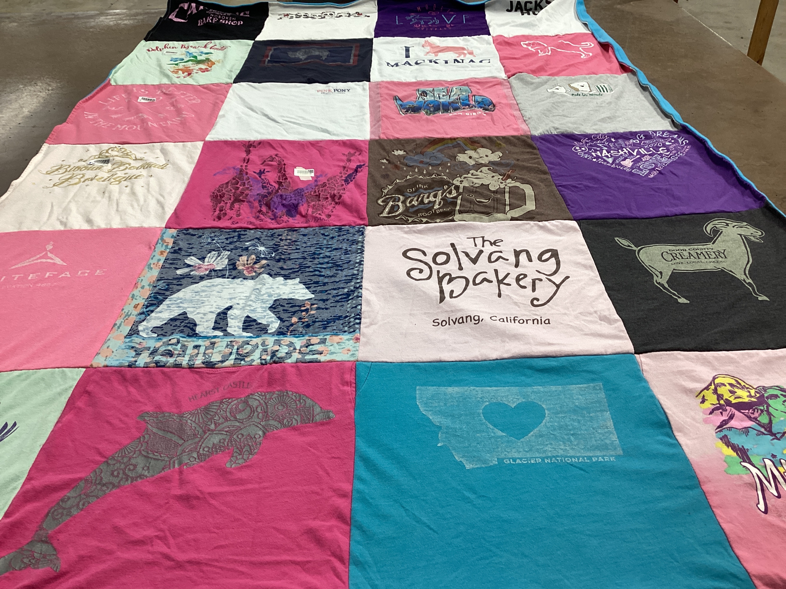 T-shirt quilt with nature, wildlife themes by Jennifer from CO