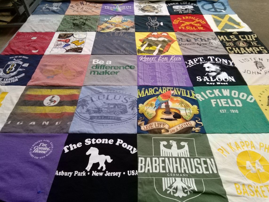 T-shirt quilt from robert college by Donald from LA