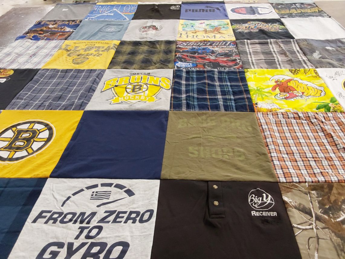 T-shirt quilt featuring boston bruins by Jaroen from RI
