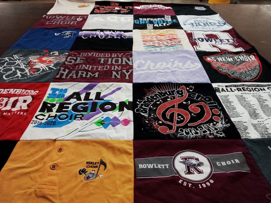 T-shirt quilt featuring rowlett high school choir by Raemey from TX