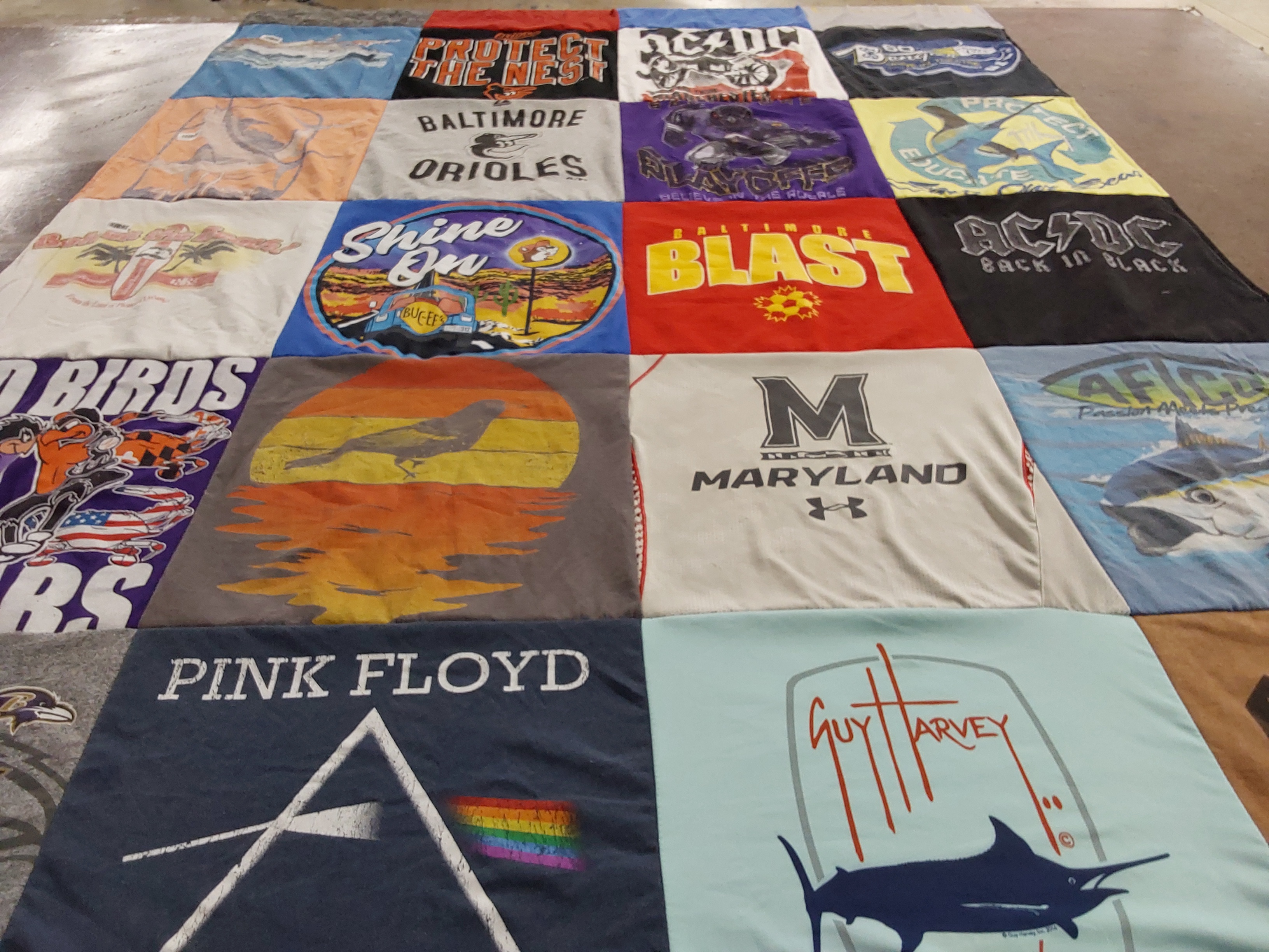 T-shirt quilt featuring baltimore orioles by Thomas from GA