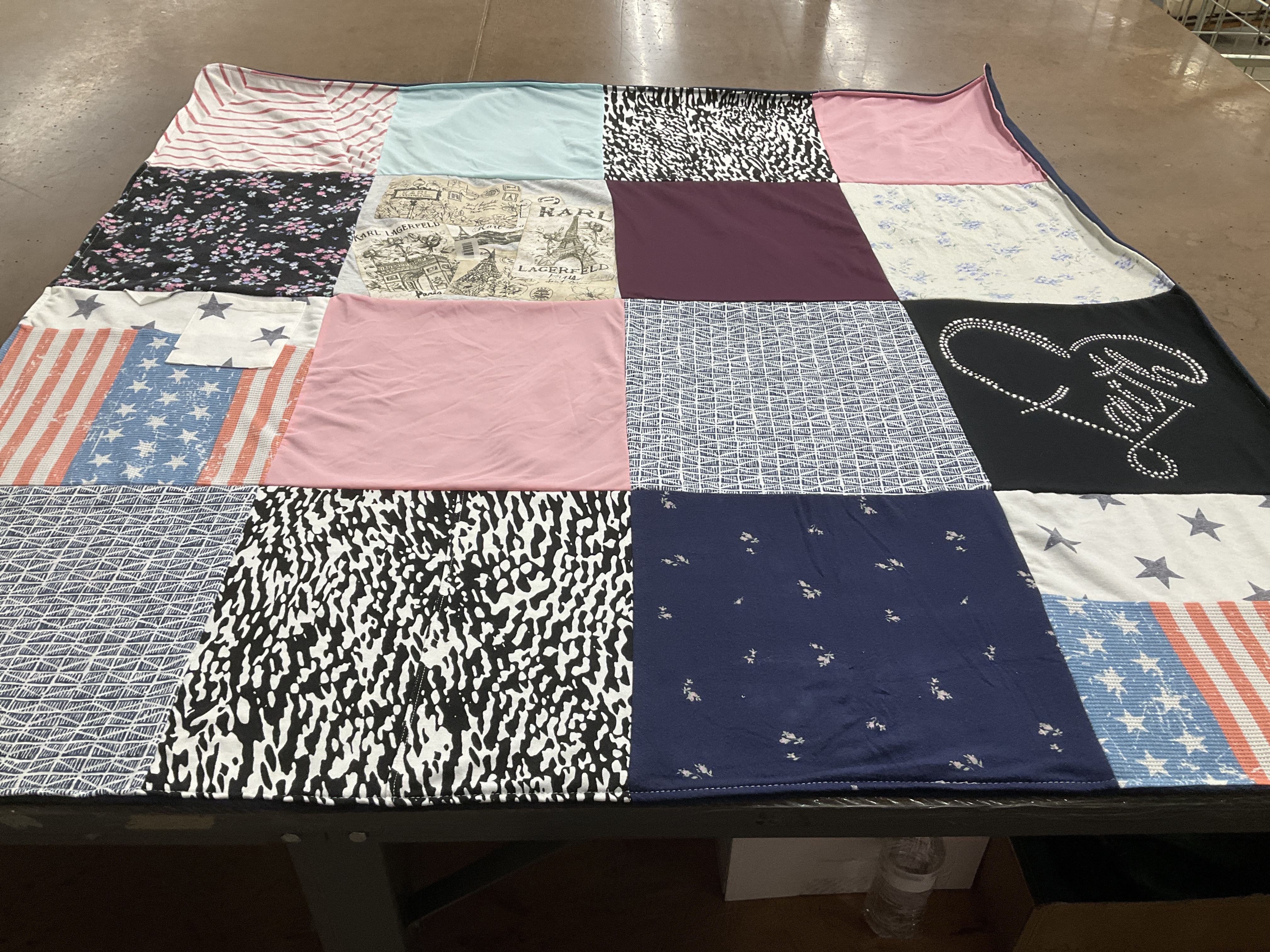 T-shirt quilt with sewing, crafting themes by Melissa from FL