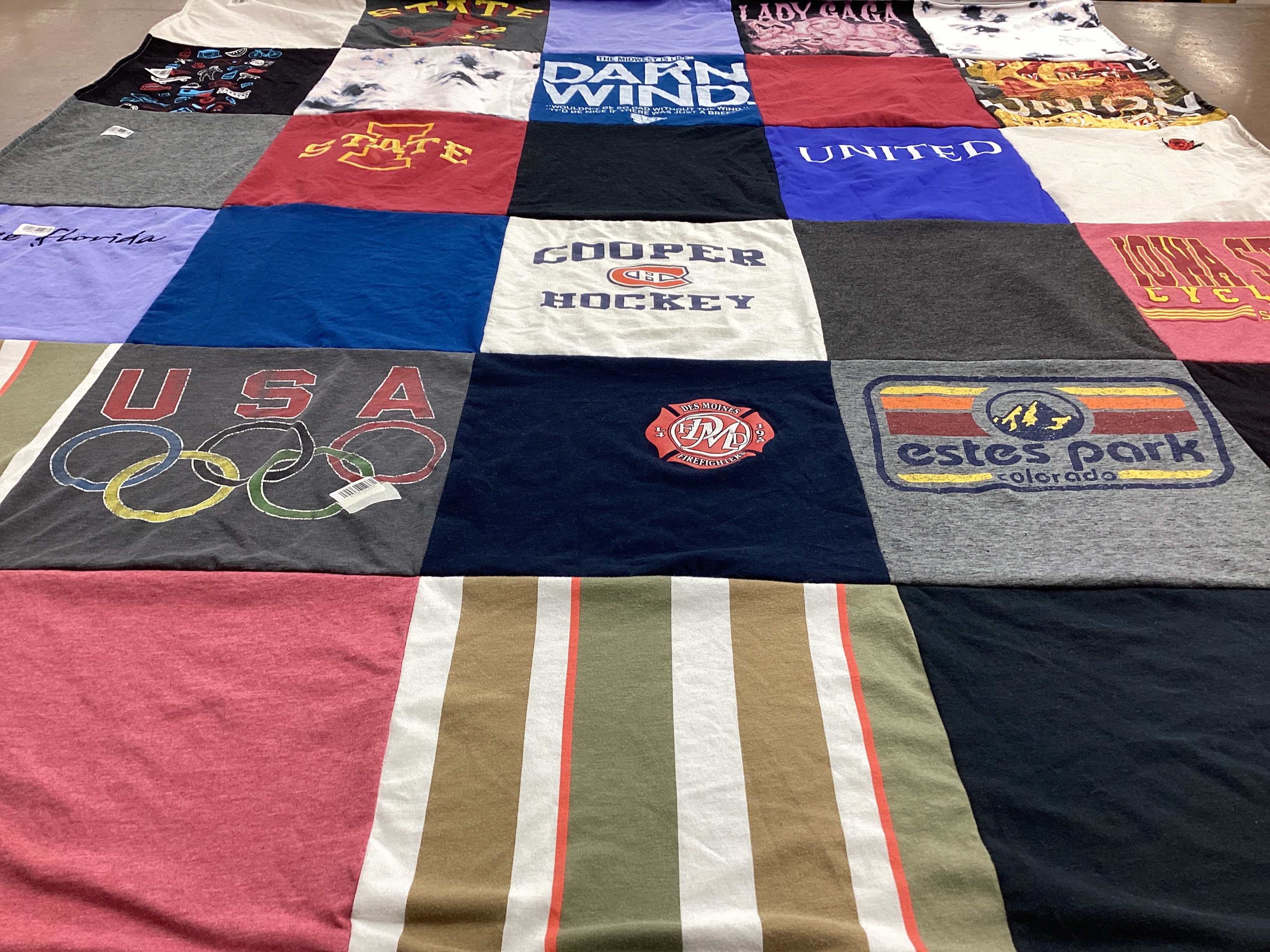 T-shirt quilt featuring cooper hockey by Joanna from MN