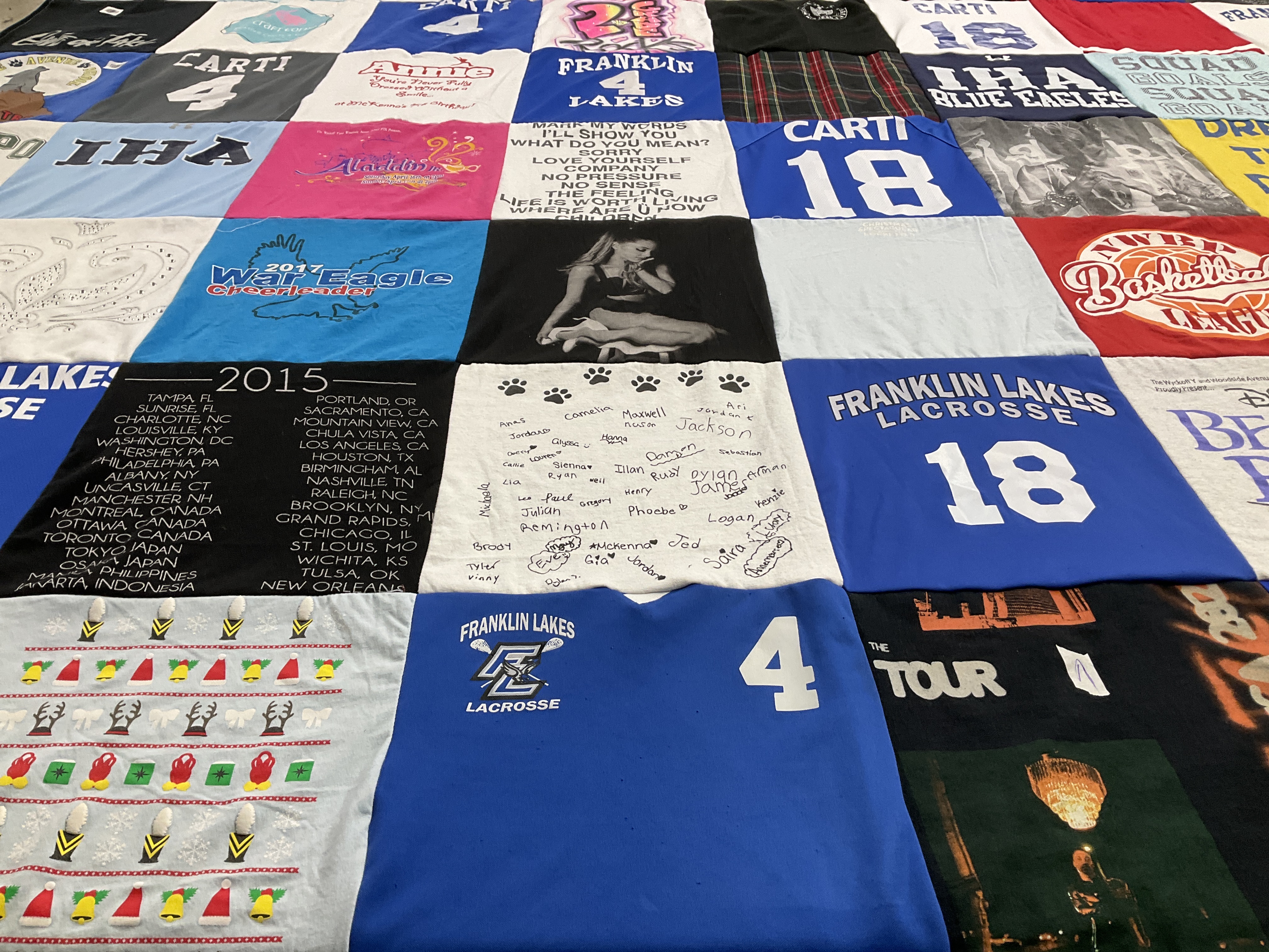 T-shirt quilt featuring franklin lakes lacrosse by Alisha from NJ