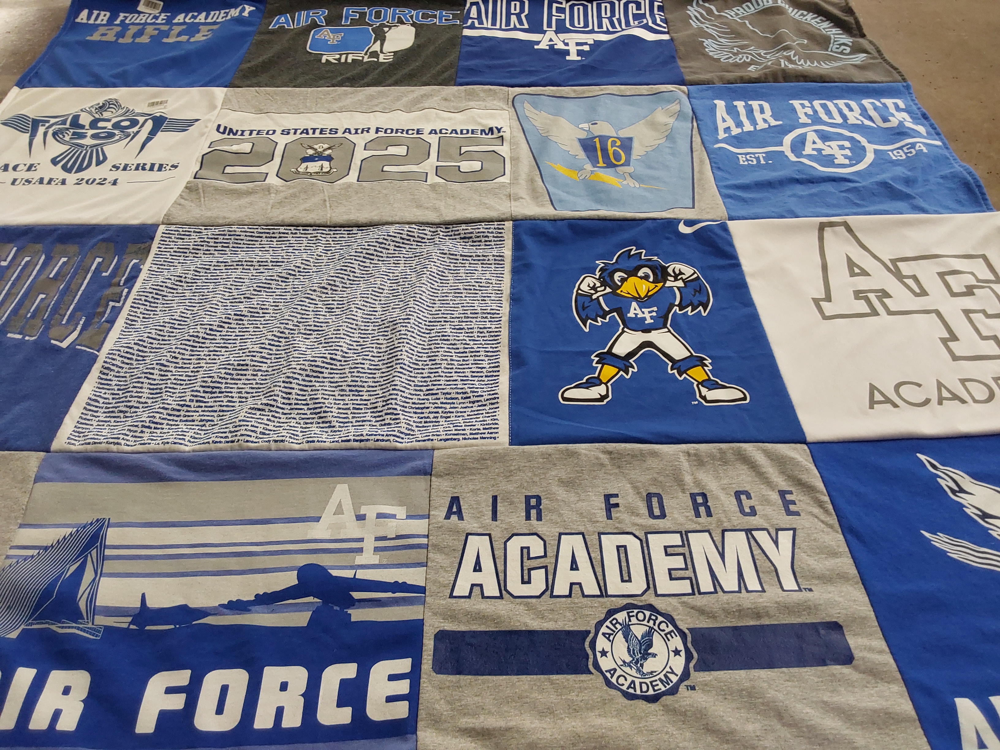 T-shirt quilt featuring united states air force academy by Brandy from OR
