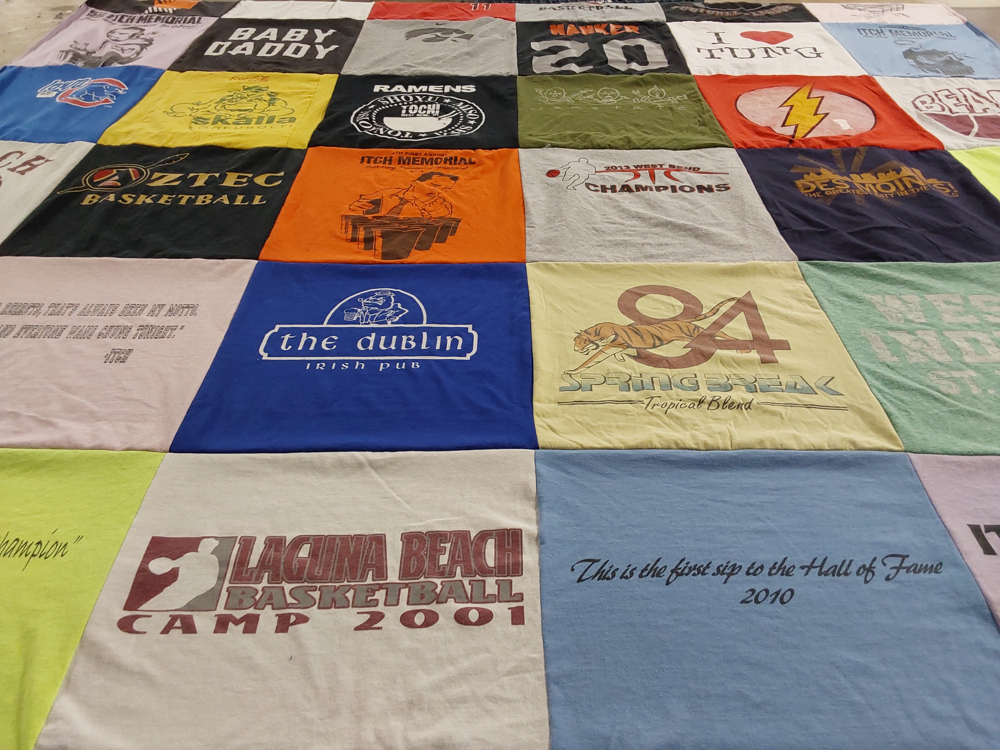 T-shirt quilt from aztec basketball by Christopher from WI