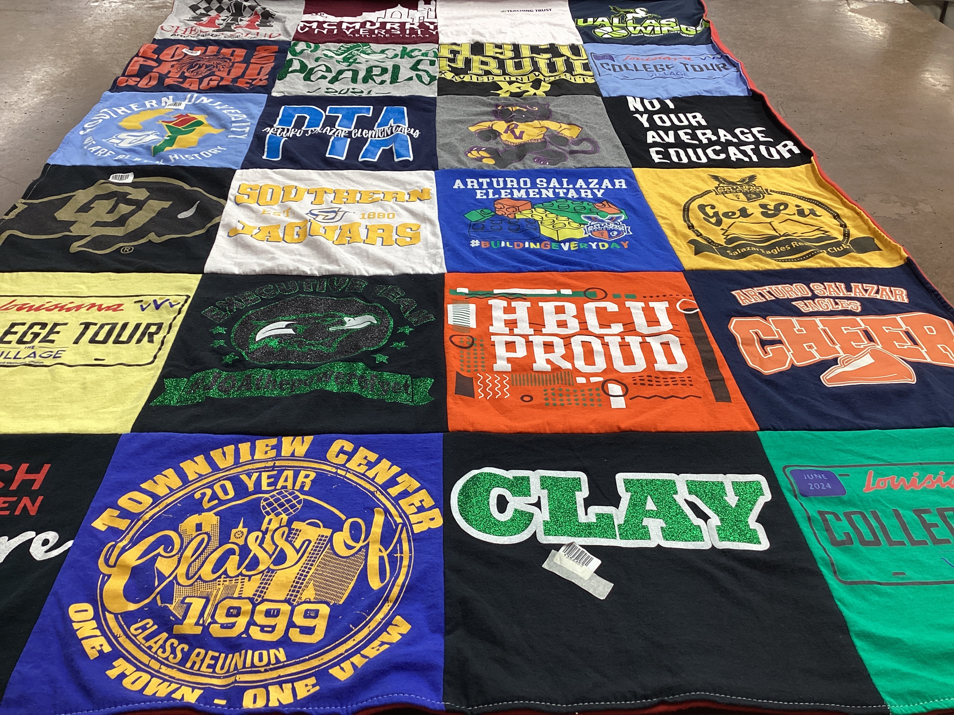 T-shirt quilt featuring jaguars by Melissa from TX