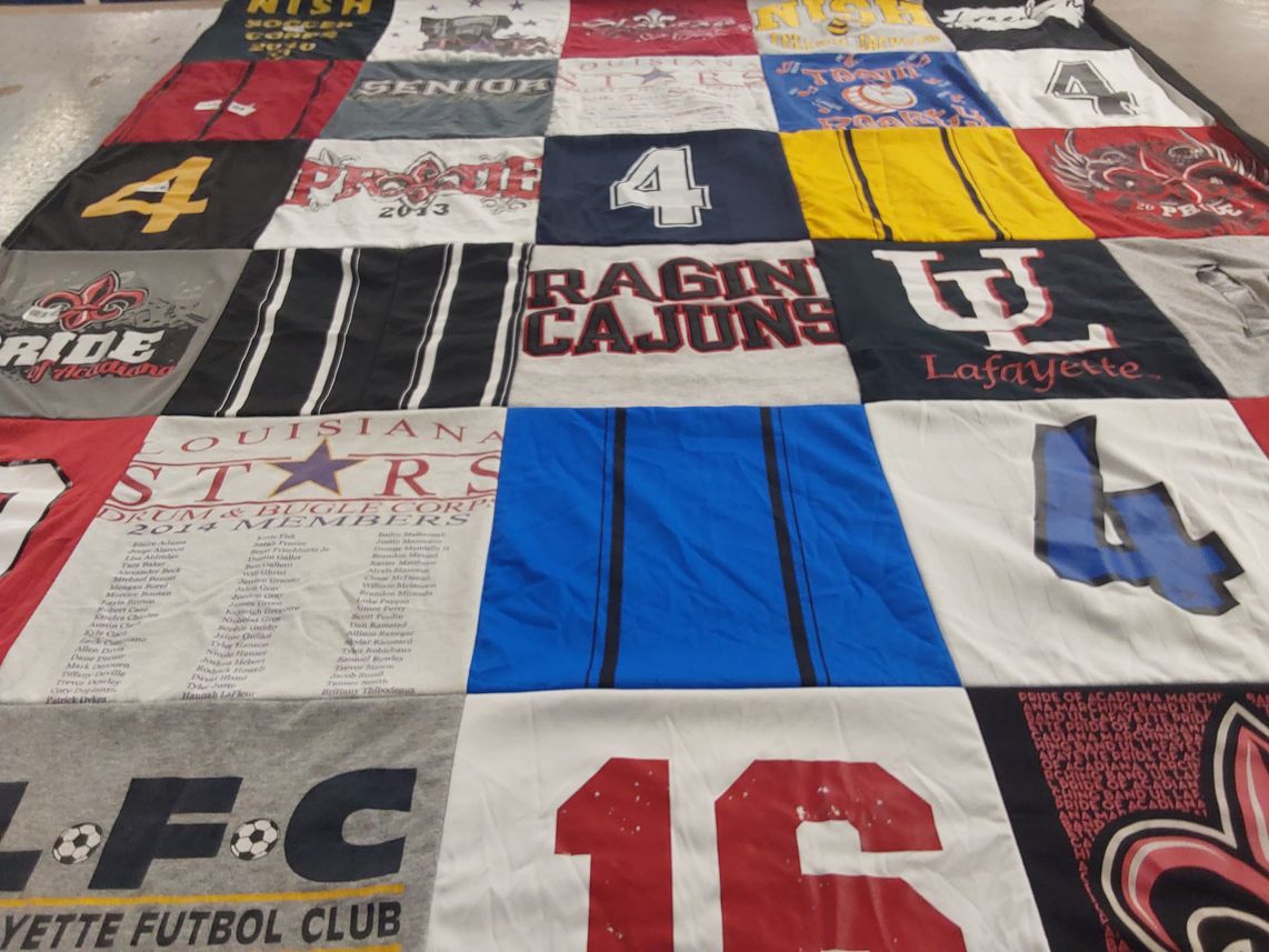 T-shirt quilt from louisiana lafayette by Consuela from LA