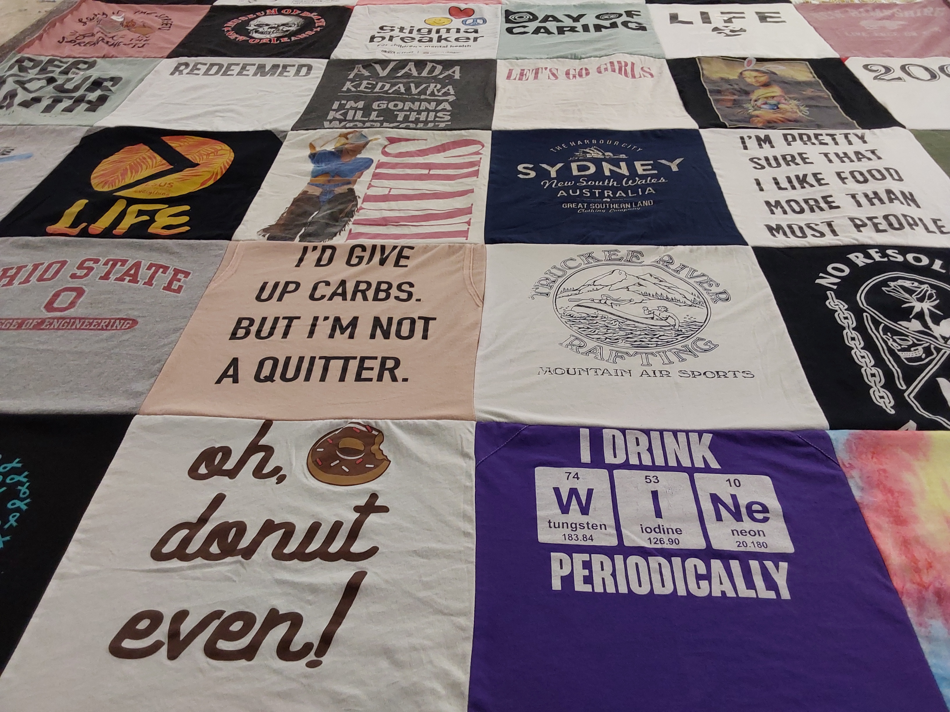 T-shirt quilt from ohio state university by Alyssa from OH