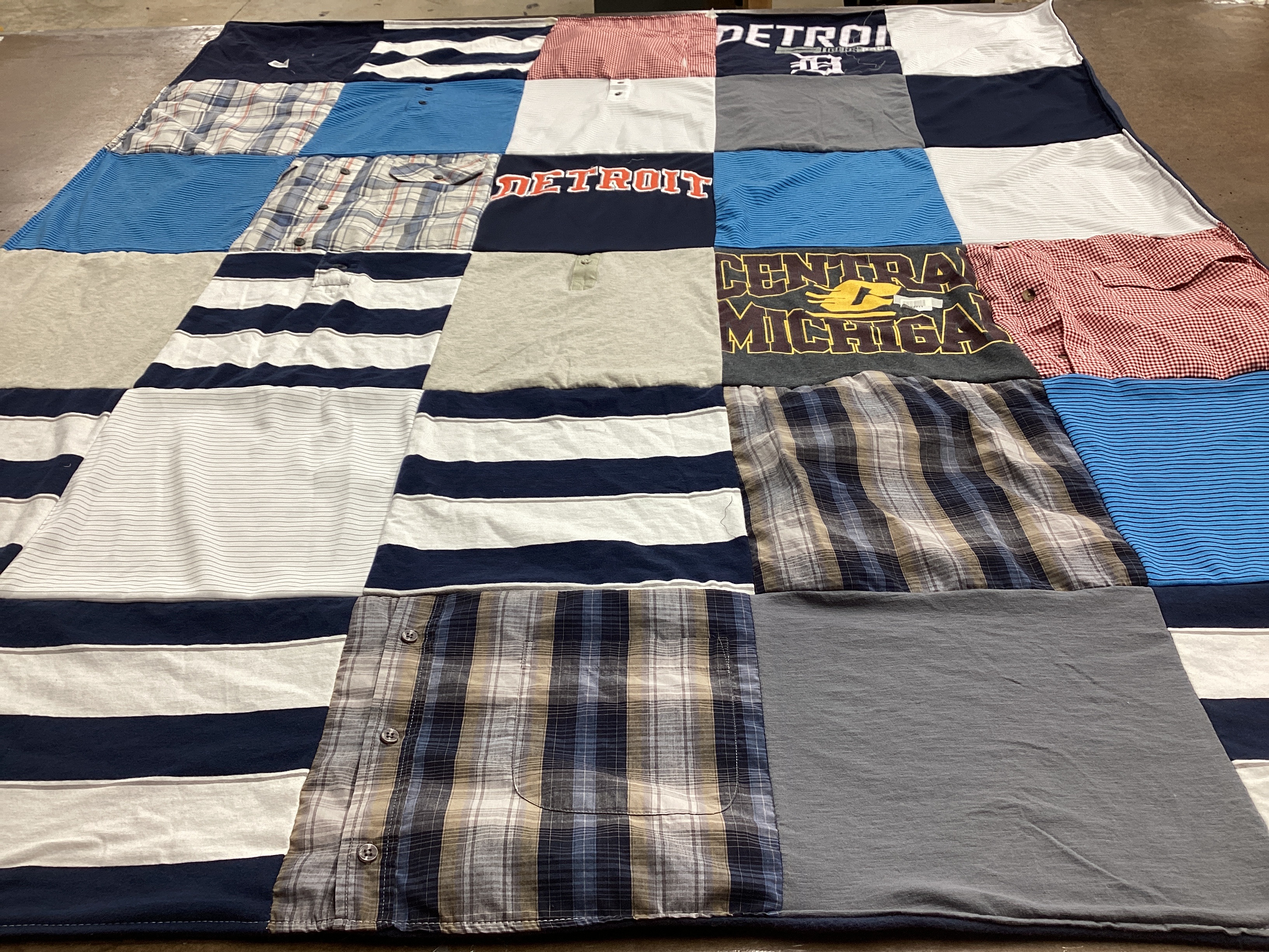 T-shirt quilt from central michigan university by Jillian from MI