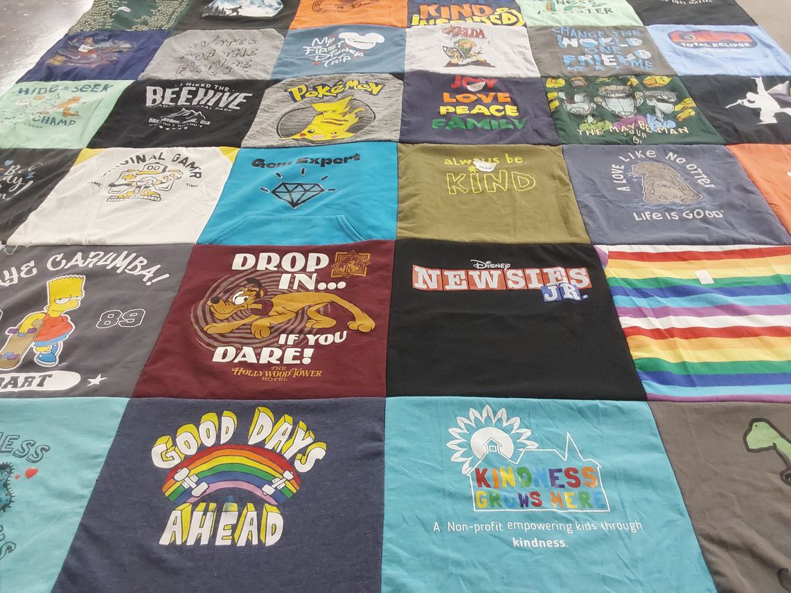 T-shirt quilt with kindness, disney themes by Kristen from MD