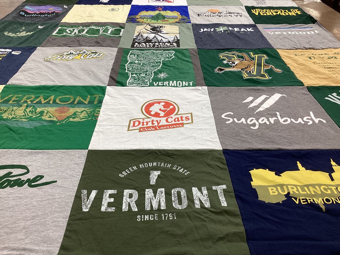 T-shirt quilt from university of vermont by Bridget from MA