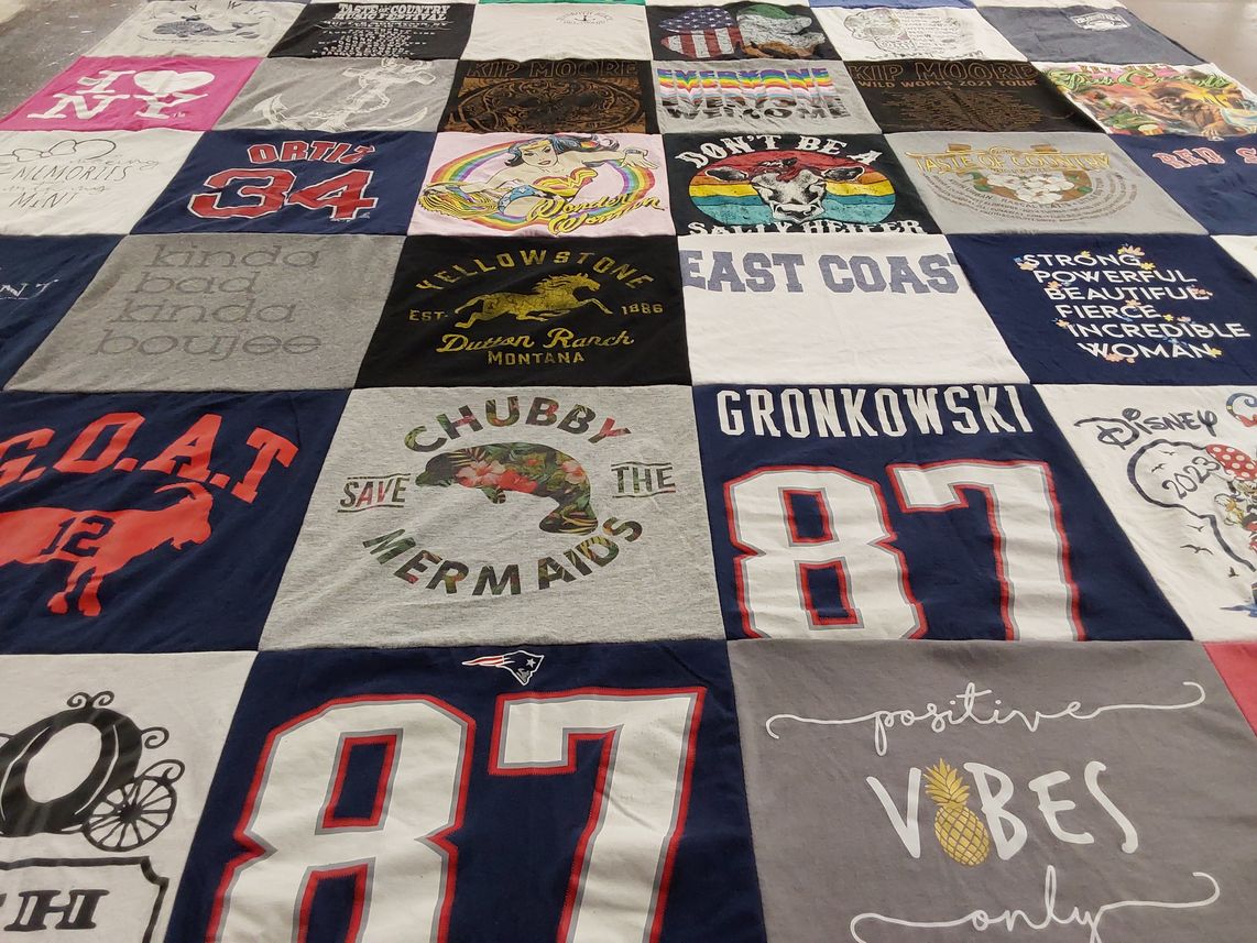 T-shirt quilt featuring new england patriots by Shannon from CT