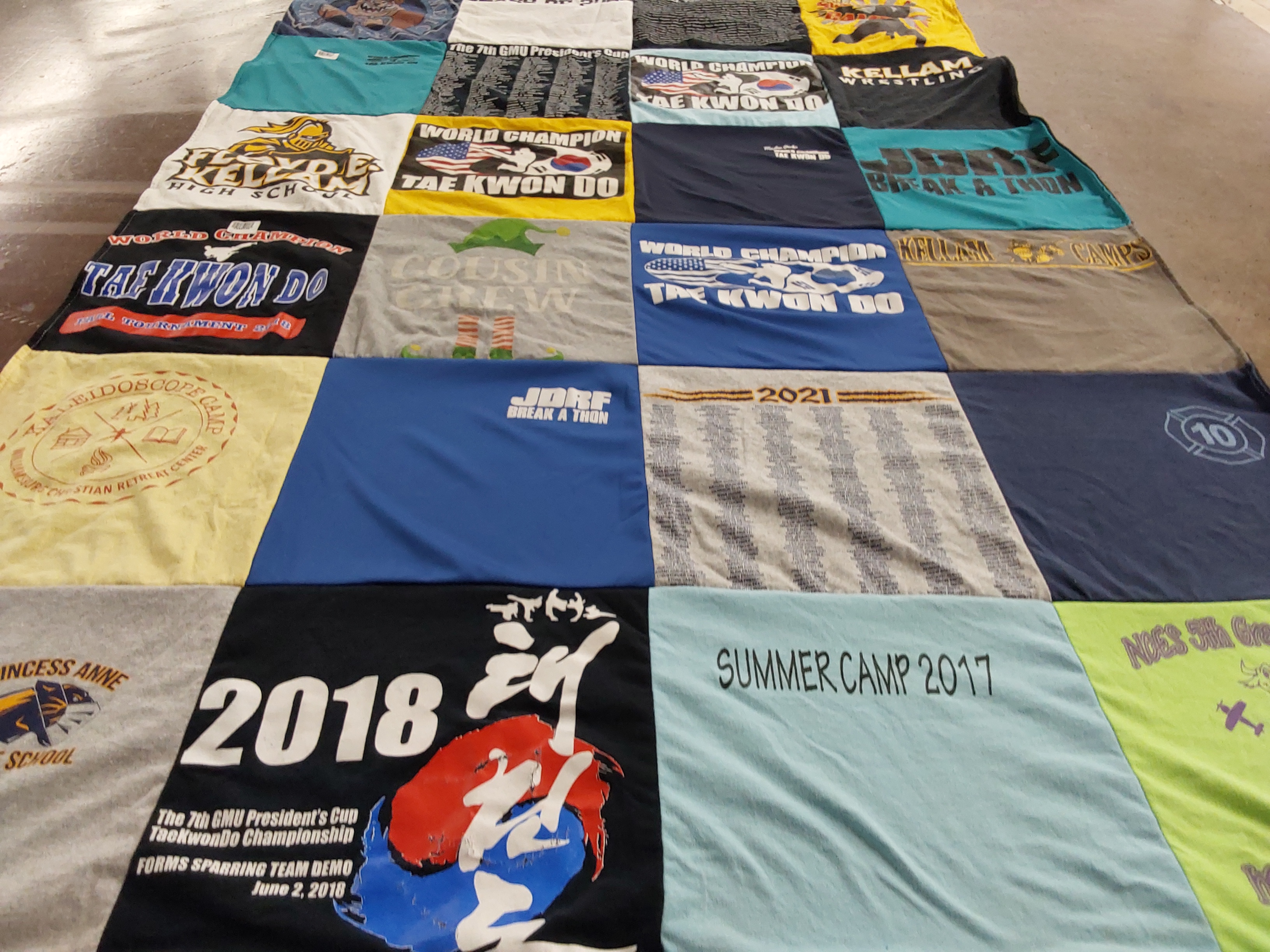 T-shirt quilt featuring kelly high school wrestling by Brooke from VA