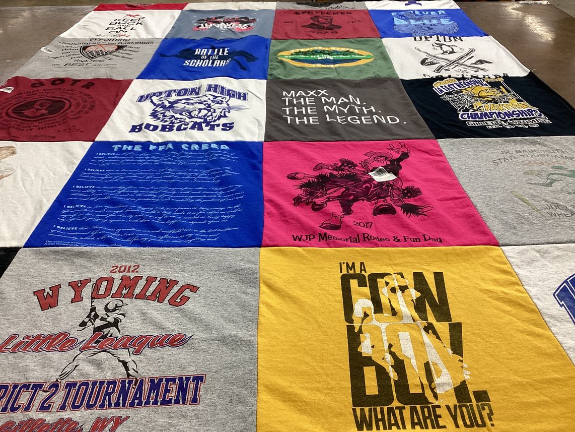 T-shirt quilt from upton high school by Jacqueline from WY