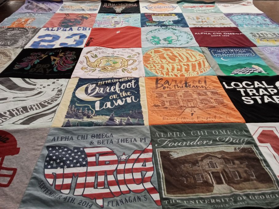 T-shirt quilt from the university of georgia by Chloe from LA