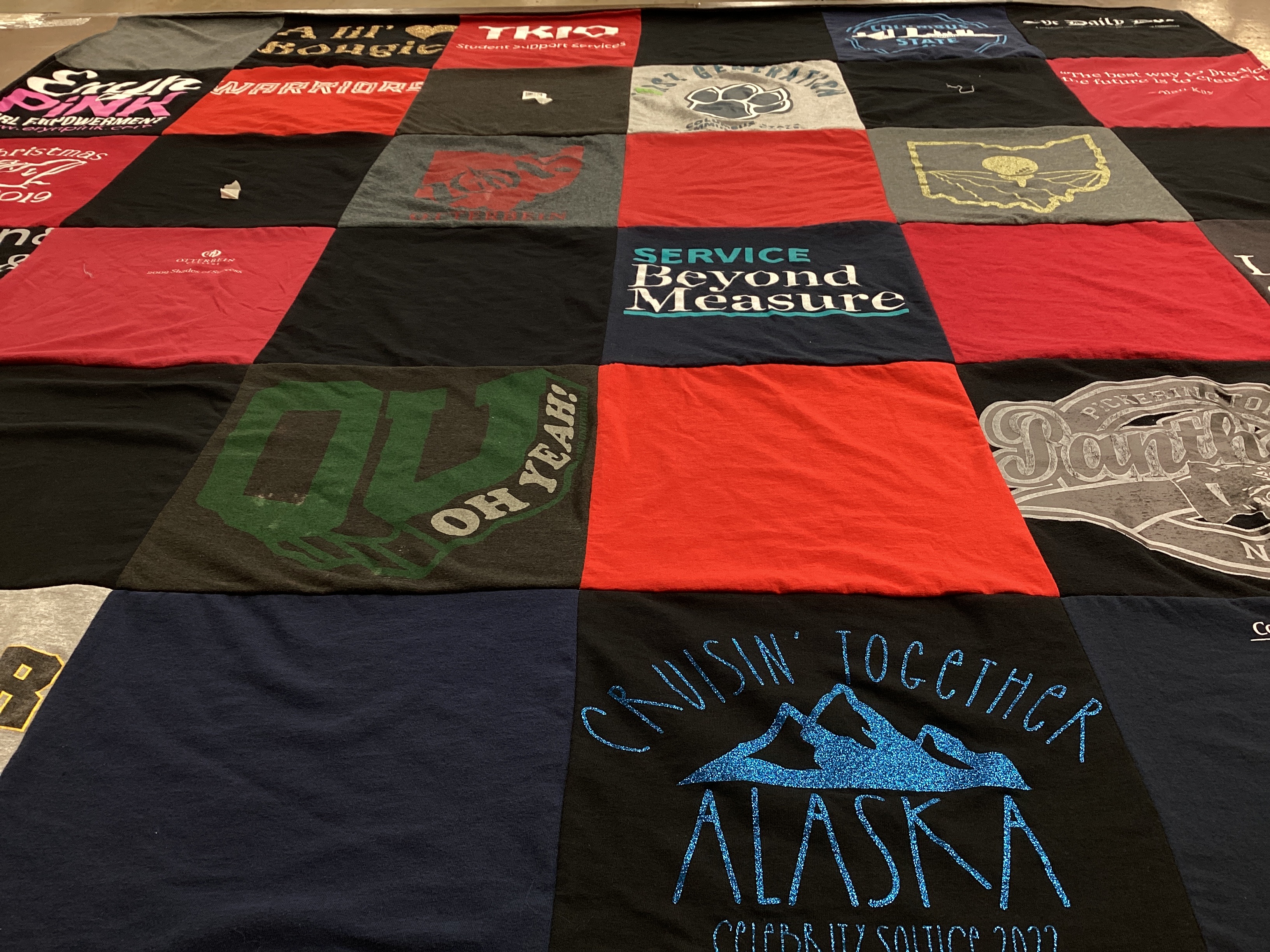 T-shirt quilt from ohio university by Lisa from ID
