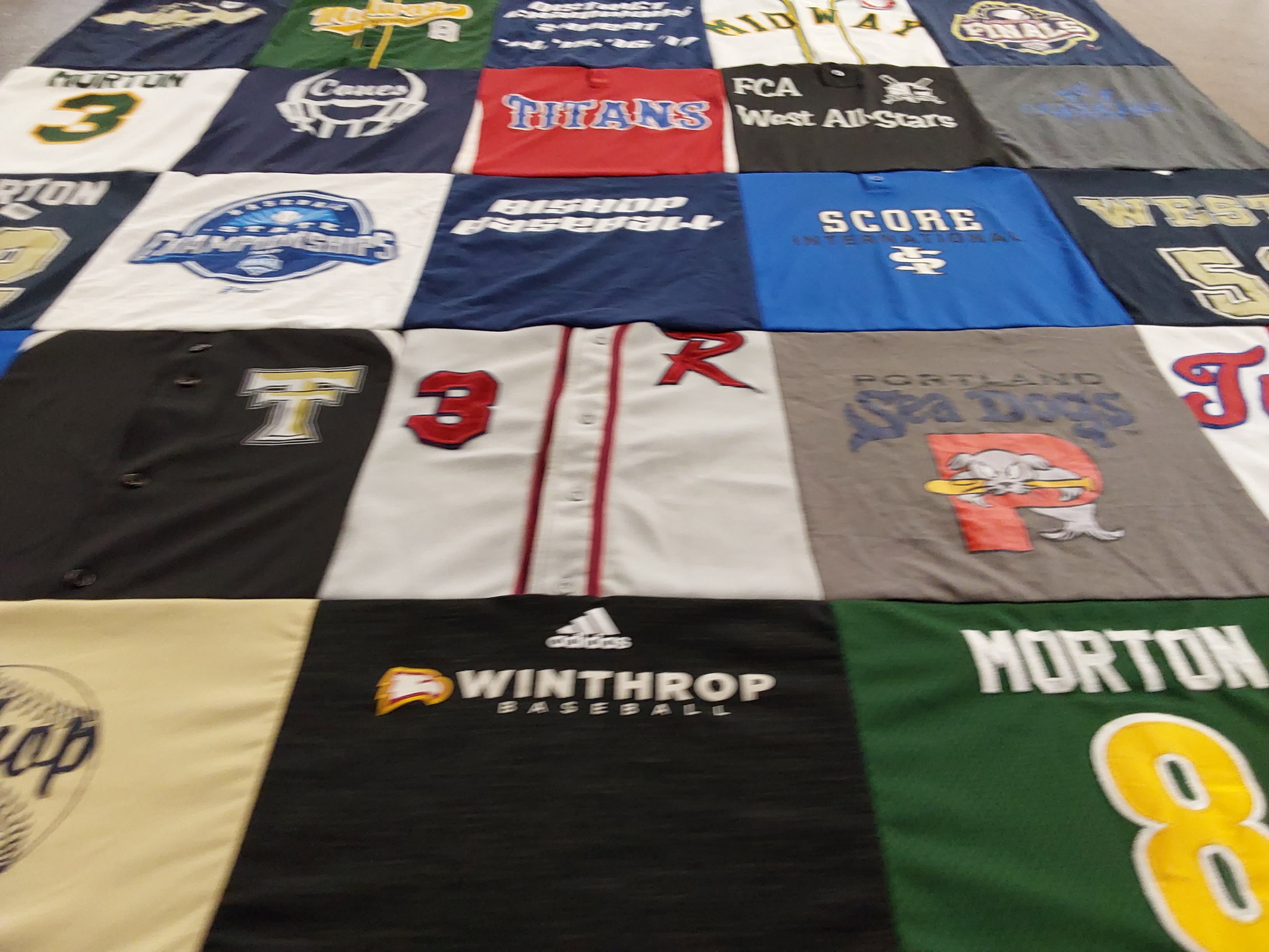 T-shirt quilt featuring titans, morton by Angela from FL