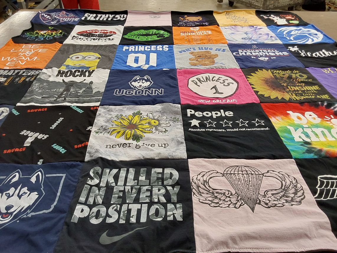T-shirt quilt featuring uconn huskies by Heather from NC