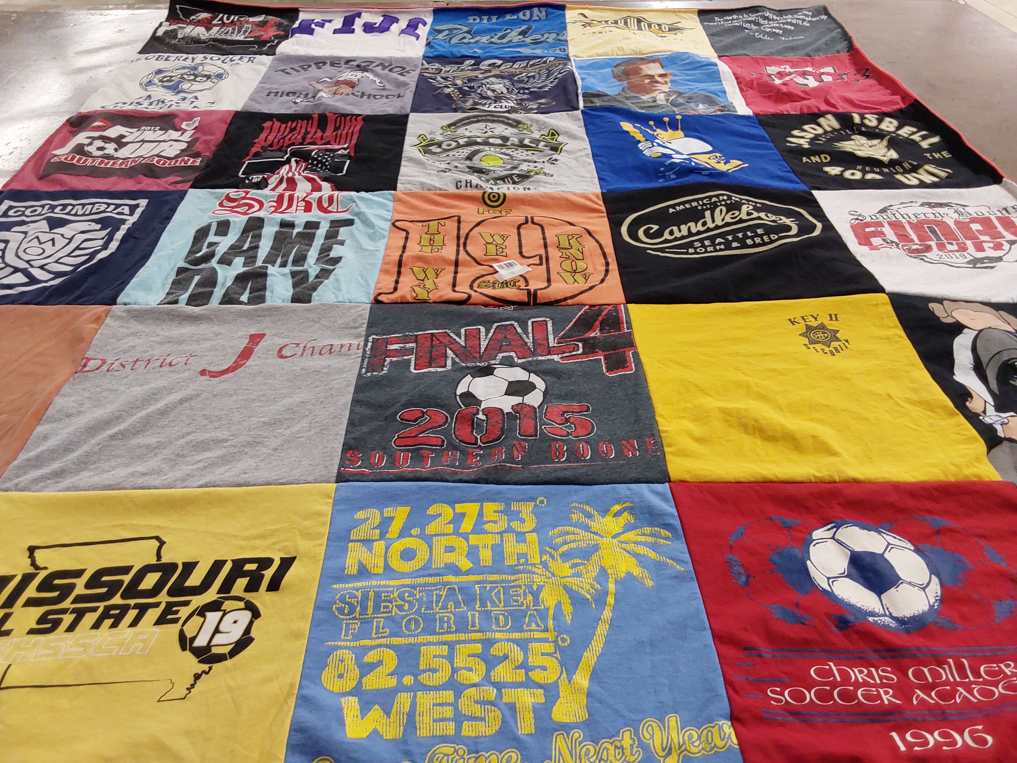 T-shirt quilt from missouri state university by Christopher from MO