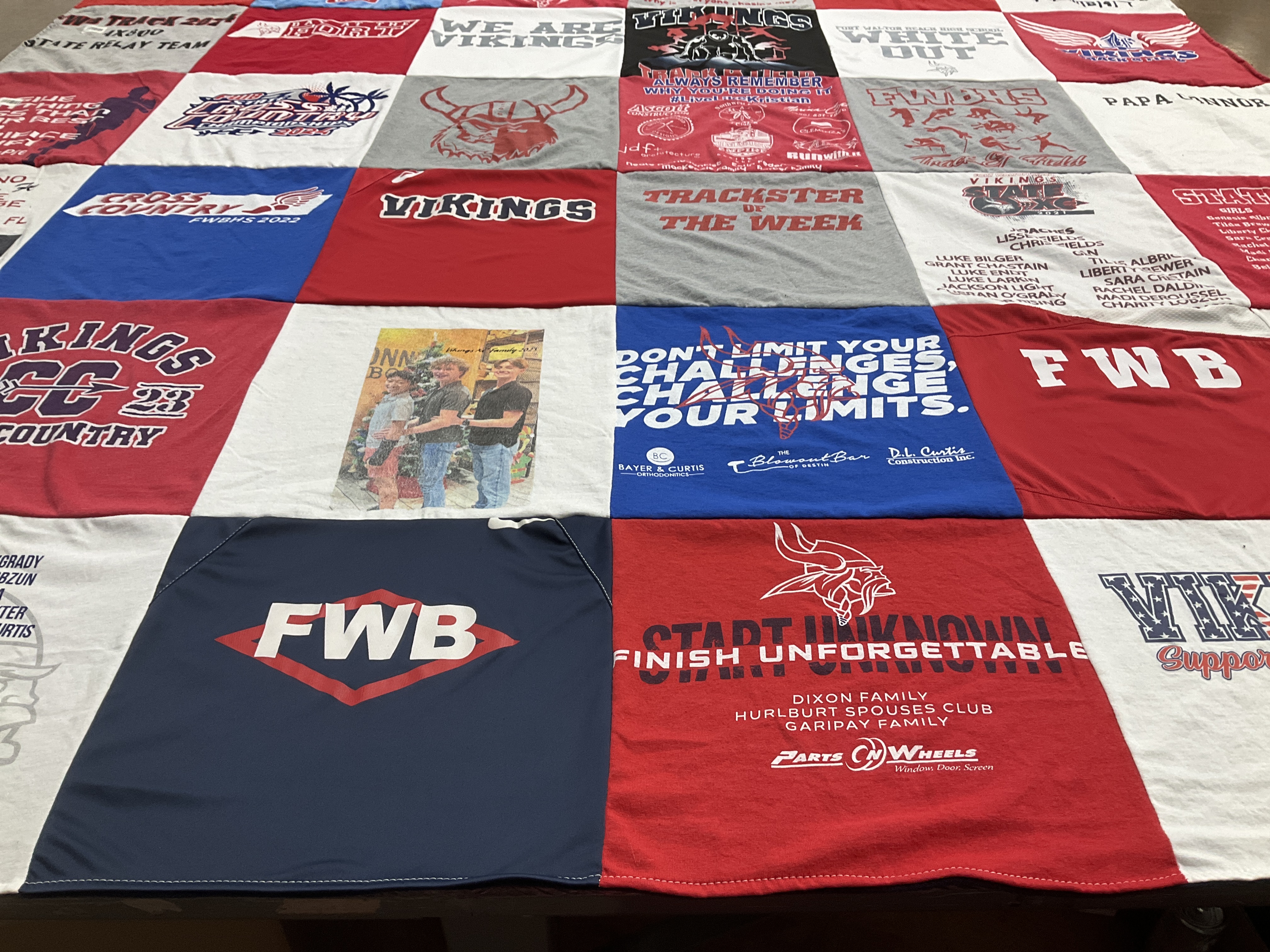 T-shirt quilt featuring vikings by Jennifer from FL