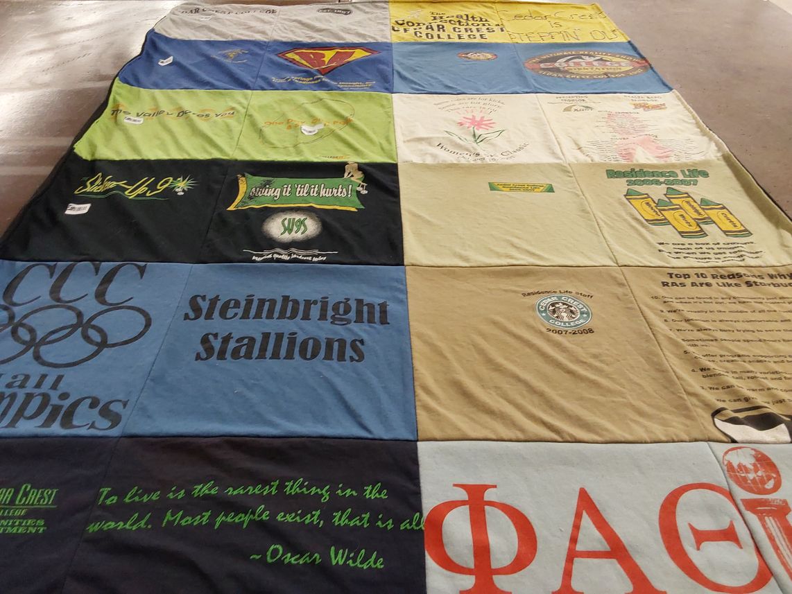 T-shirt quilt featuring steinbright stallions by Cara from NH