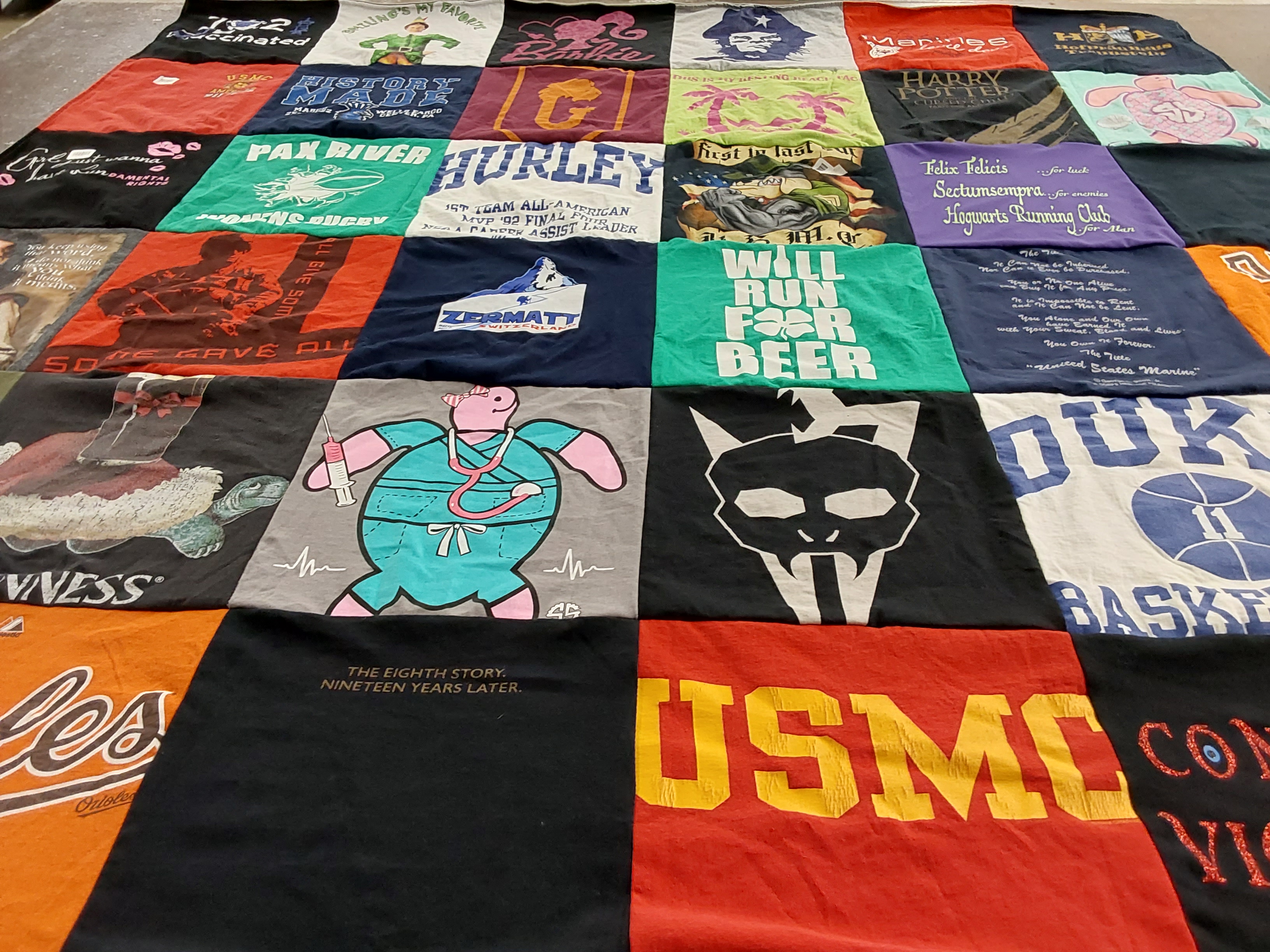 T-shirt quilt featuring duke basketball by Alexandra from VA