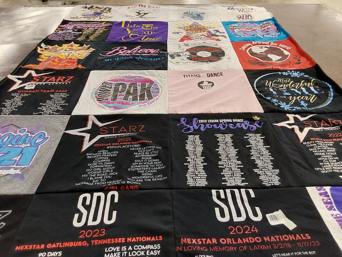 T-shirt quilt featuring titans dance by Jenelle from FL