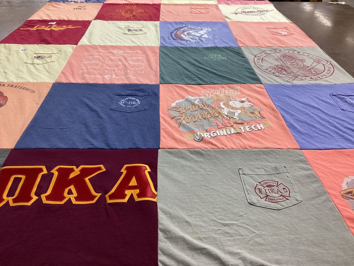 T-shirt quilt from virginia tech university by Mandy from VA