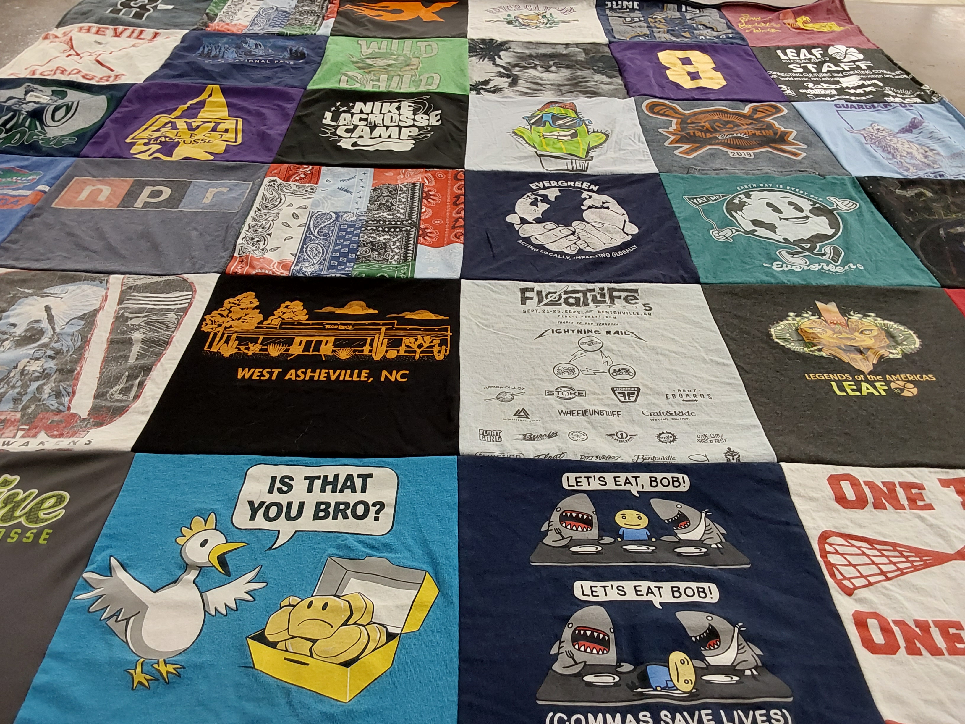 T-shirt quilt from avl lacrosse by Suzanne from NC