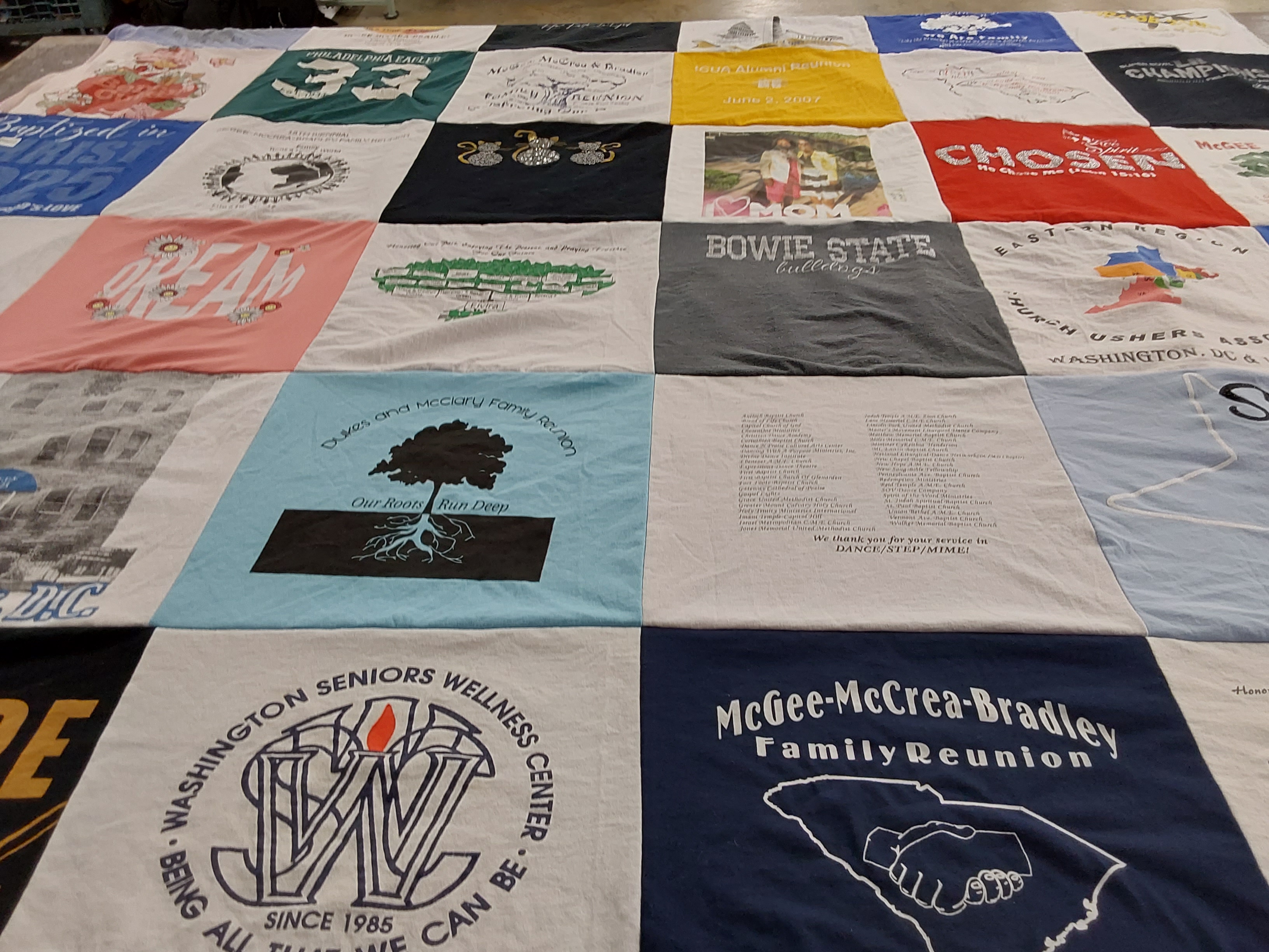 T-shirt quilt featuring bowie state university bulldogs by Keshia from MD