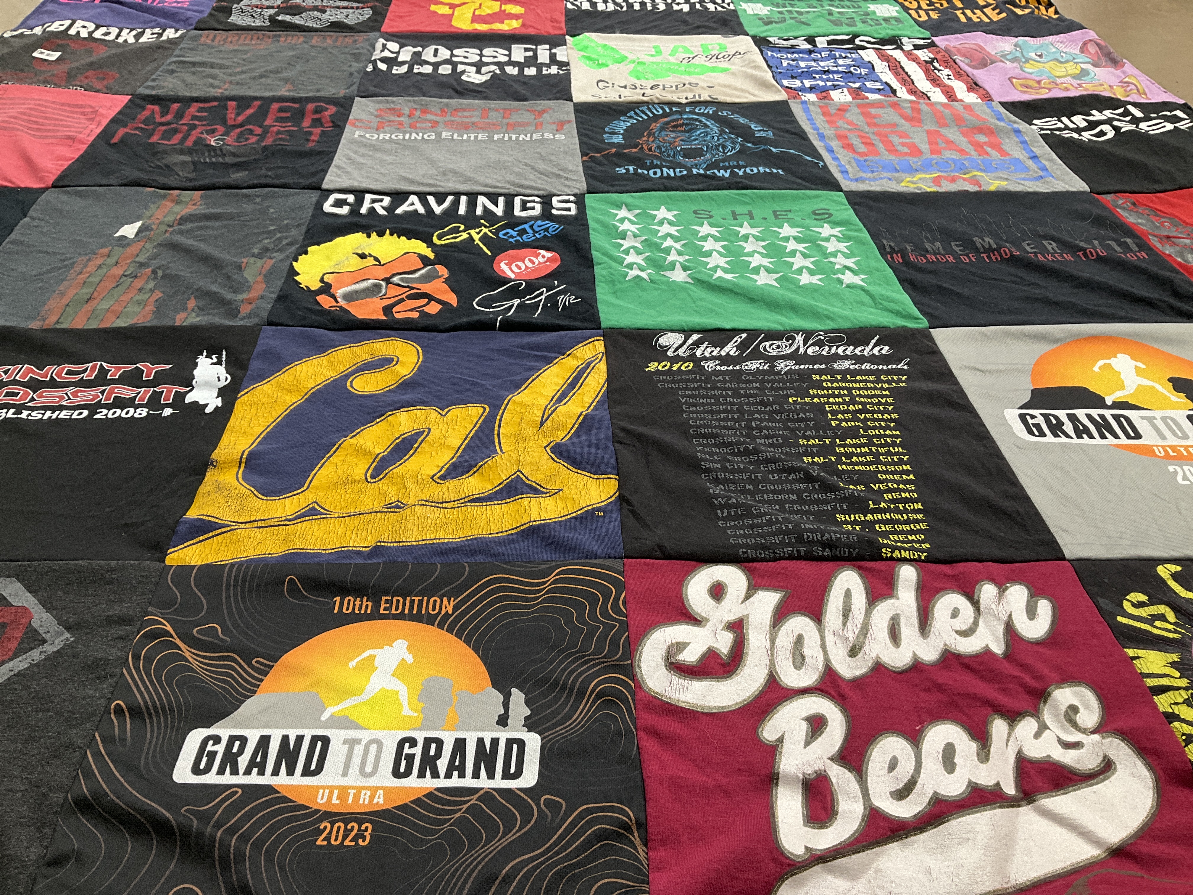 T-shirt quilt from university of california by Stephanie from NJ