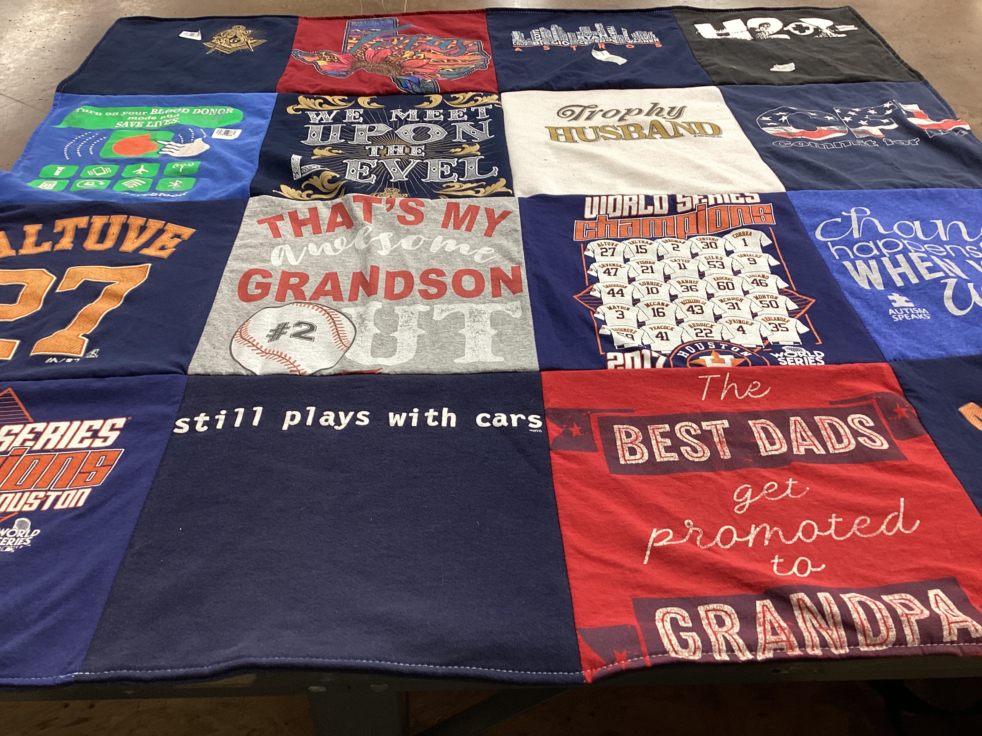 T-shirt quilt featuring houston astros by Carole from TX