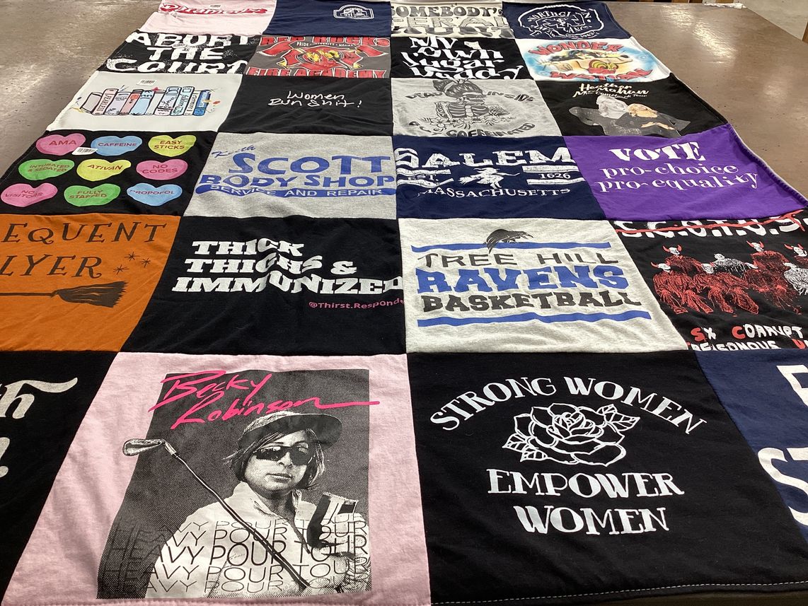 T-shirt quilt featuring tree hill ravens basketball by Zoe from CO