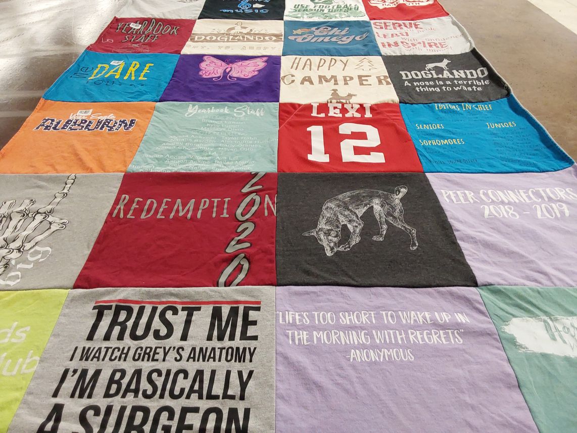 T-shirt quilt from auburn university by Lexi from FL