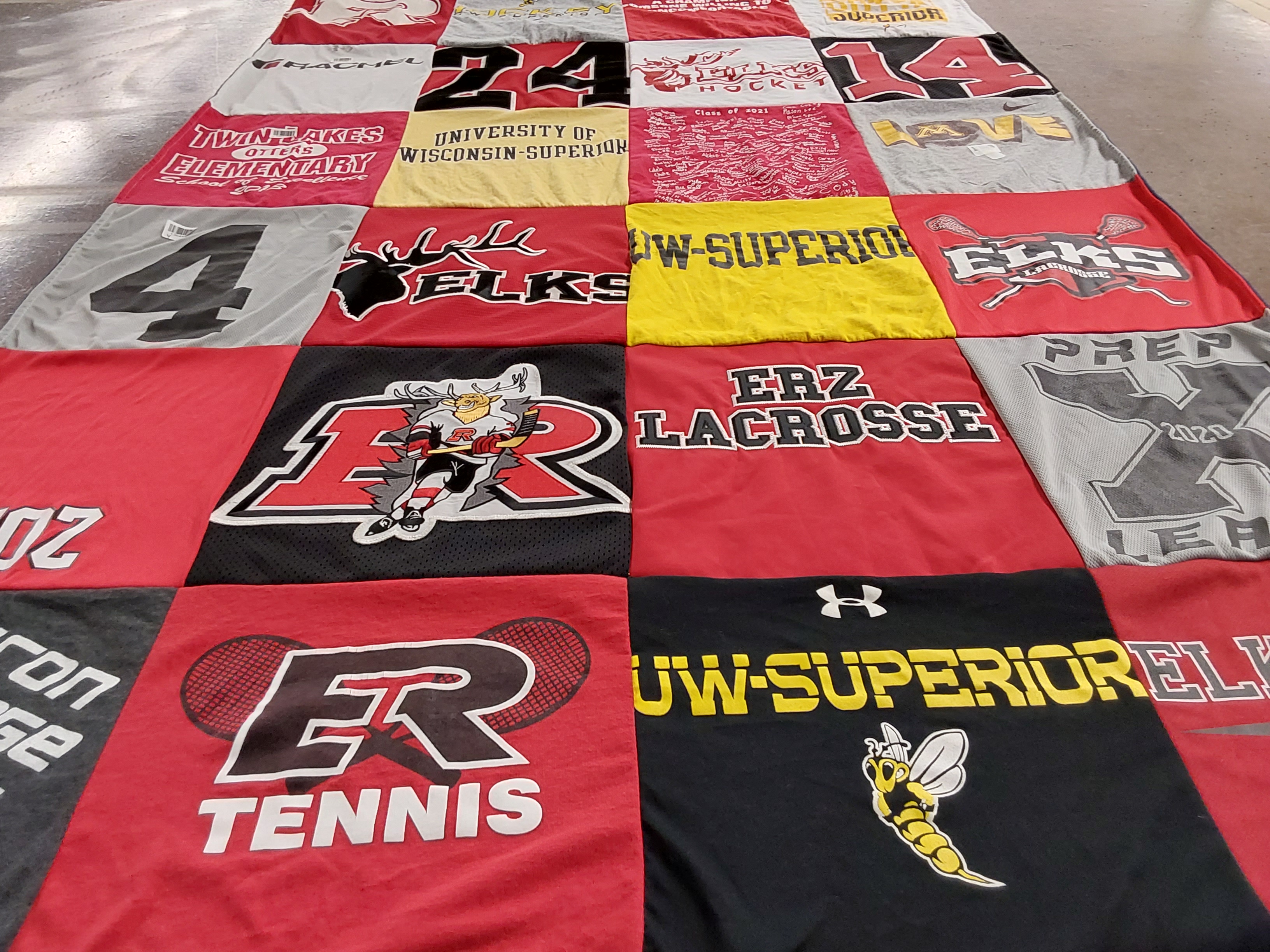 T-shirt quilt featuring elks by Adrid from MN