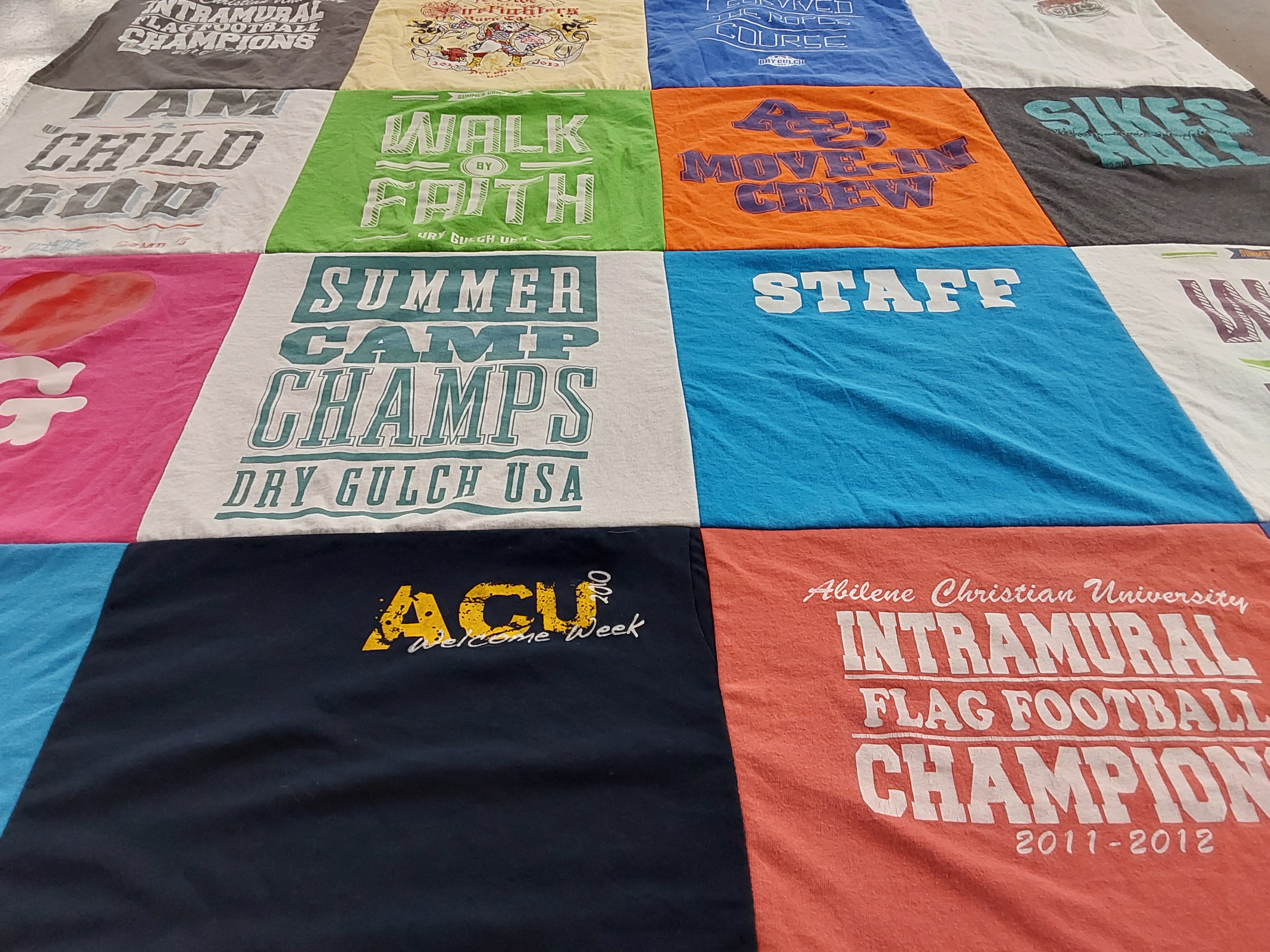 T-shirt quilt from abilene christian university by Hillary from TX