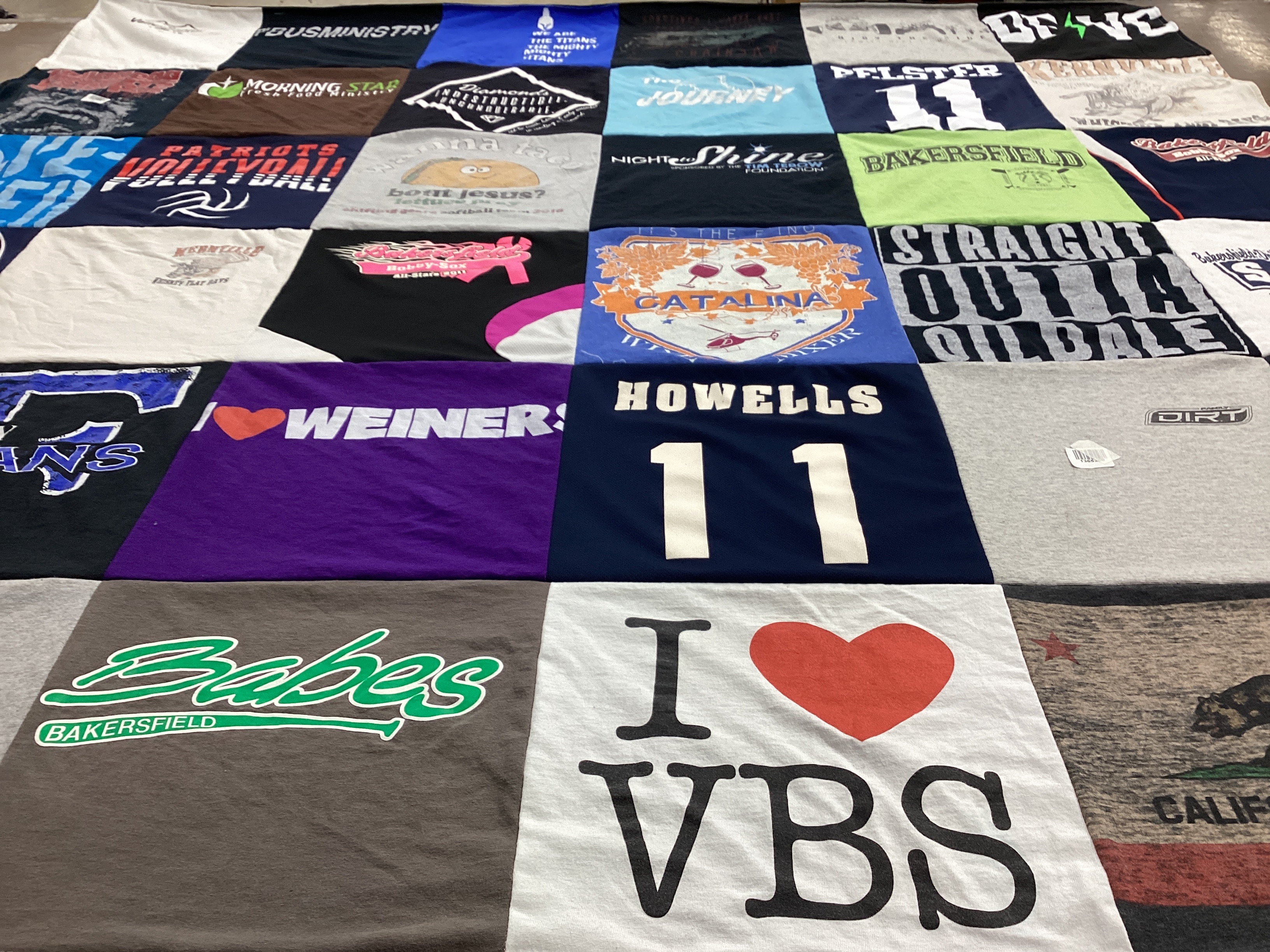 T-shirt quilt featuring patriots by Kris from CA