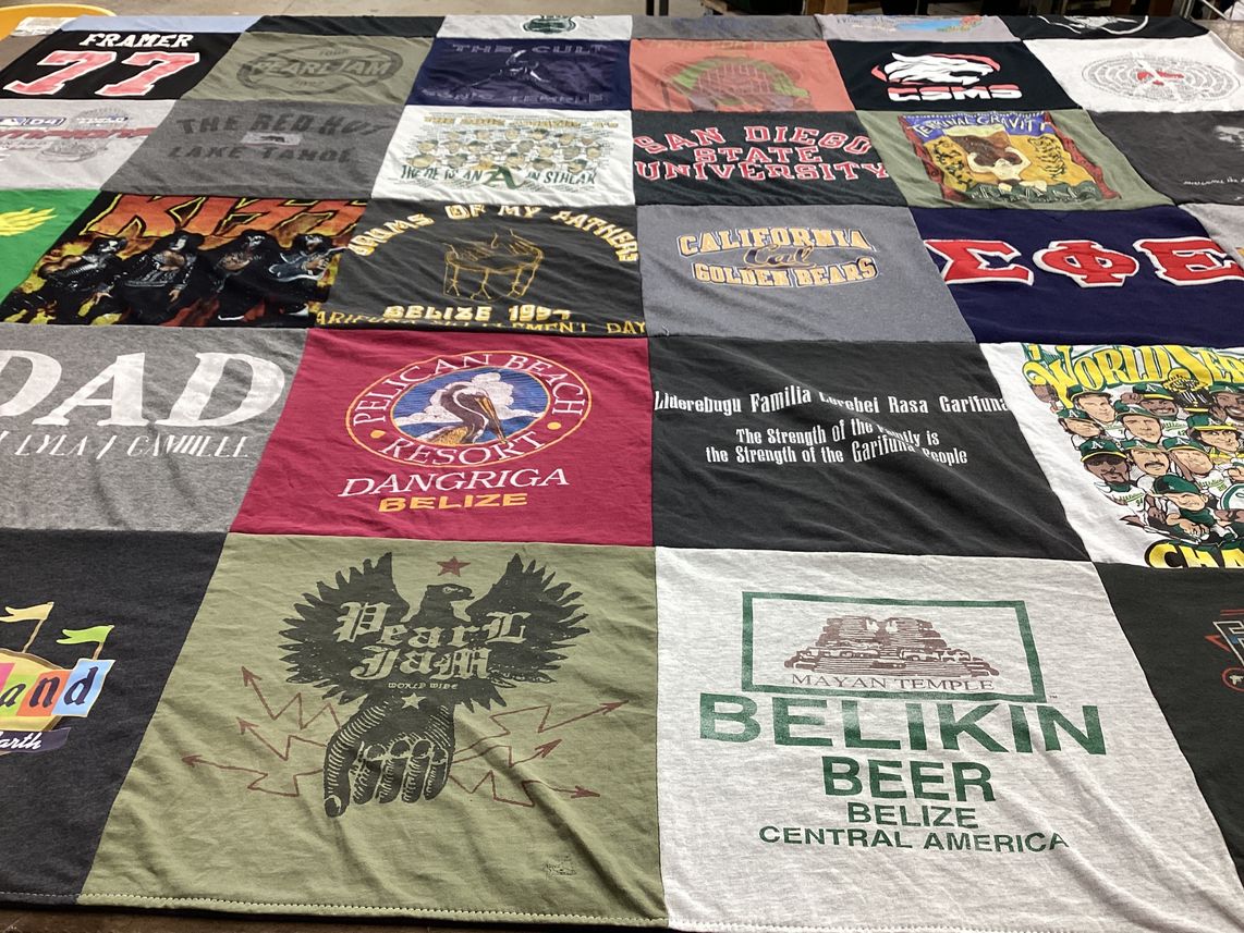 T-shirt quilt featuring california golden bears by Bill from CA