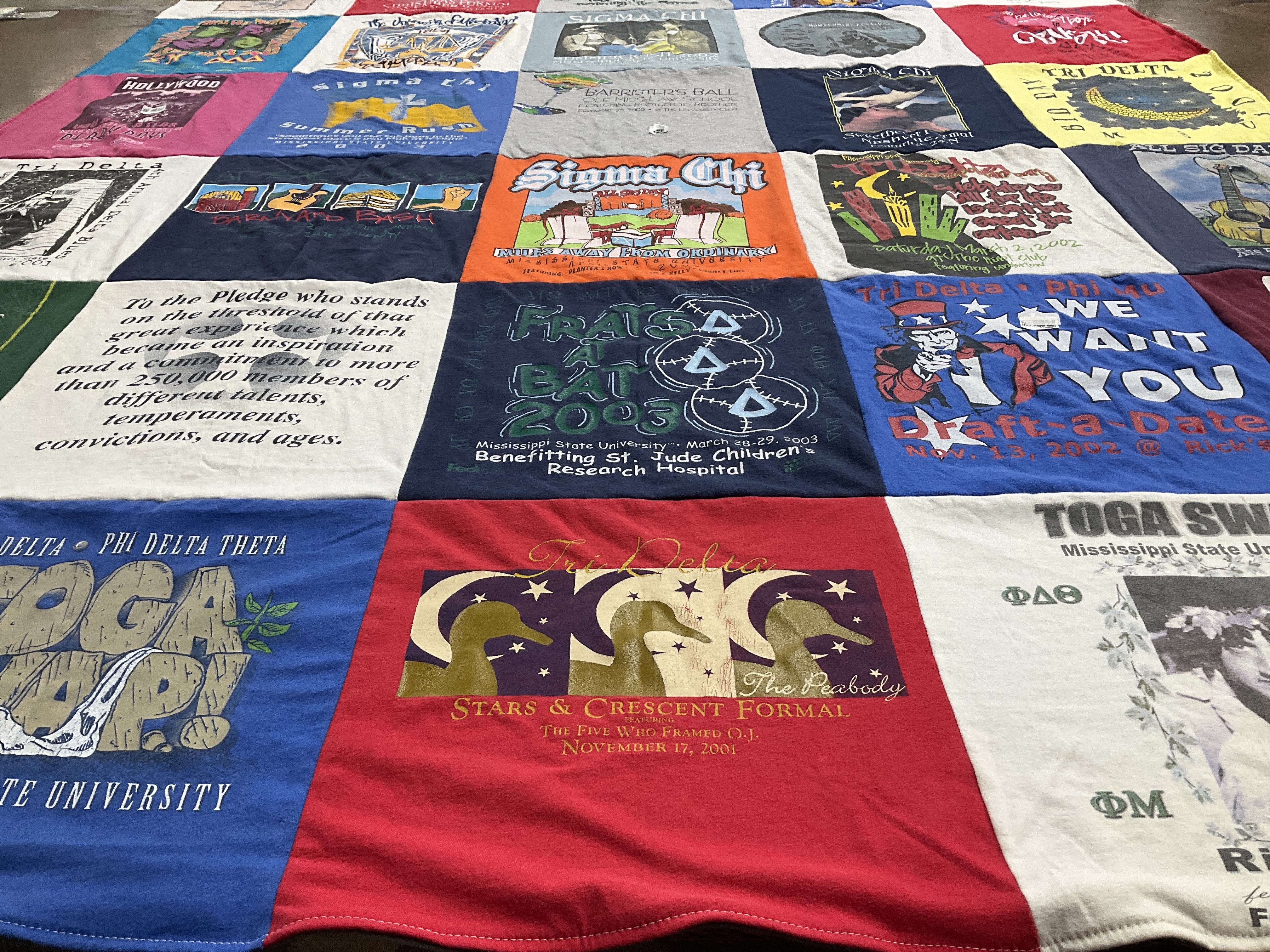 T-shirt quilt from mississippi state university by Aimee from MS