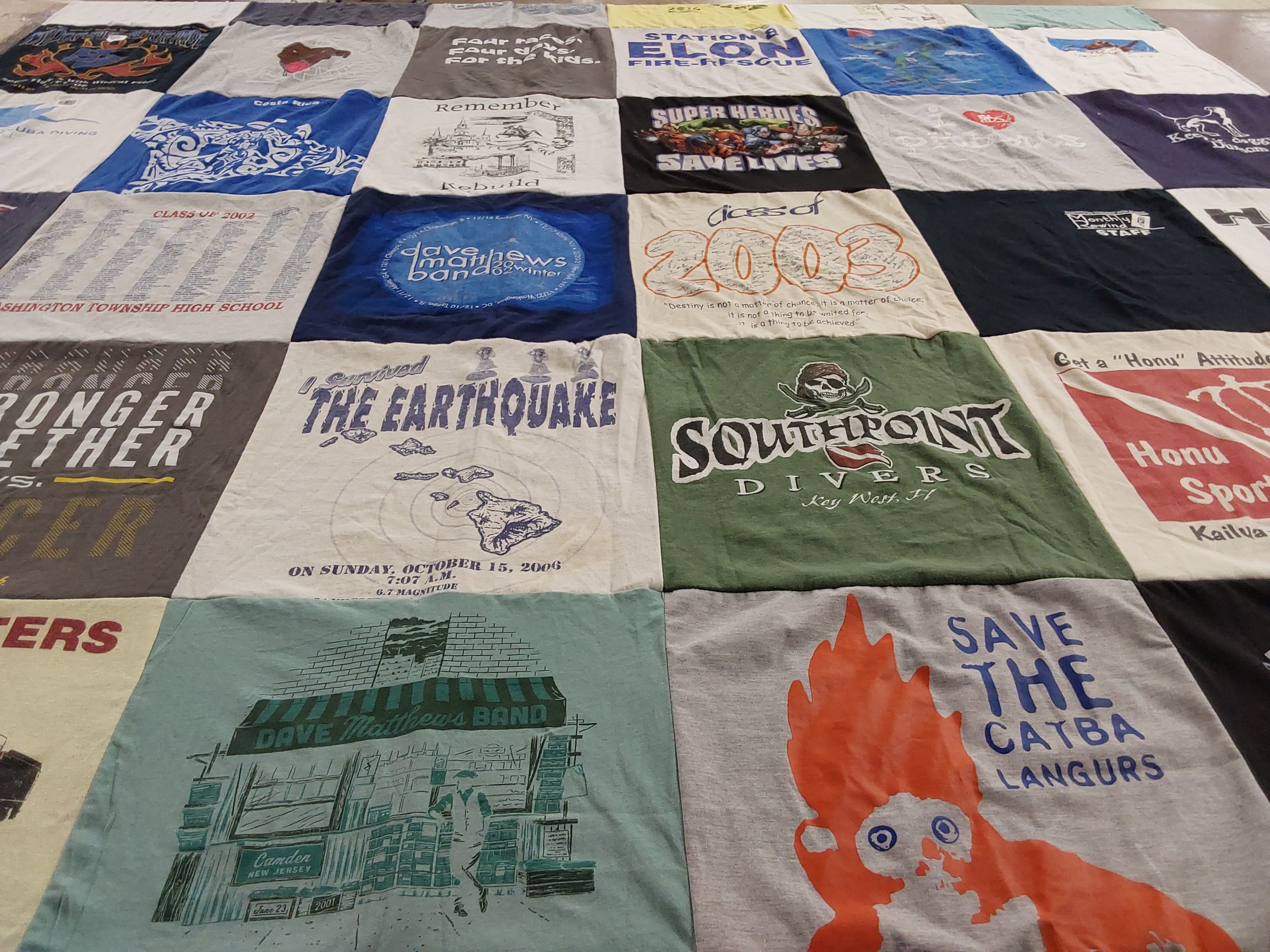 T-shirt quilt from washington township high school by Alyson from NC