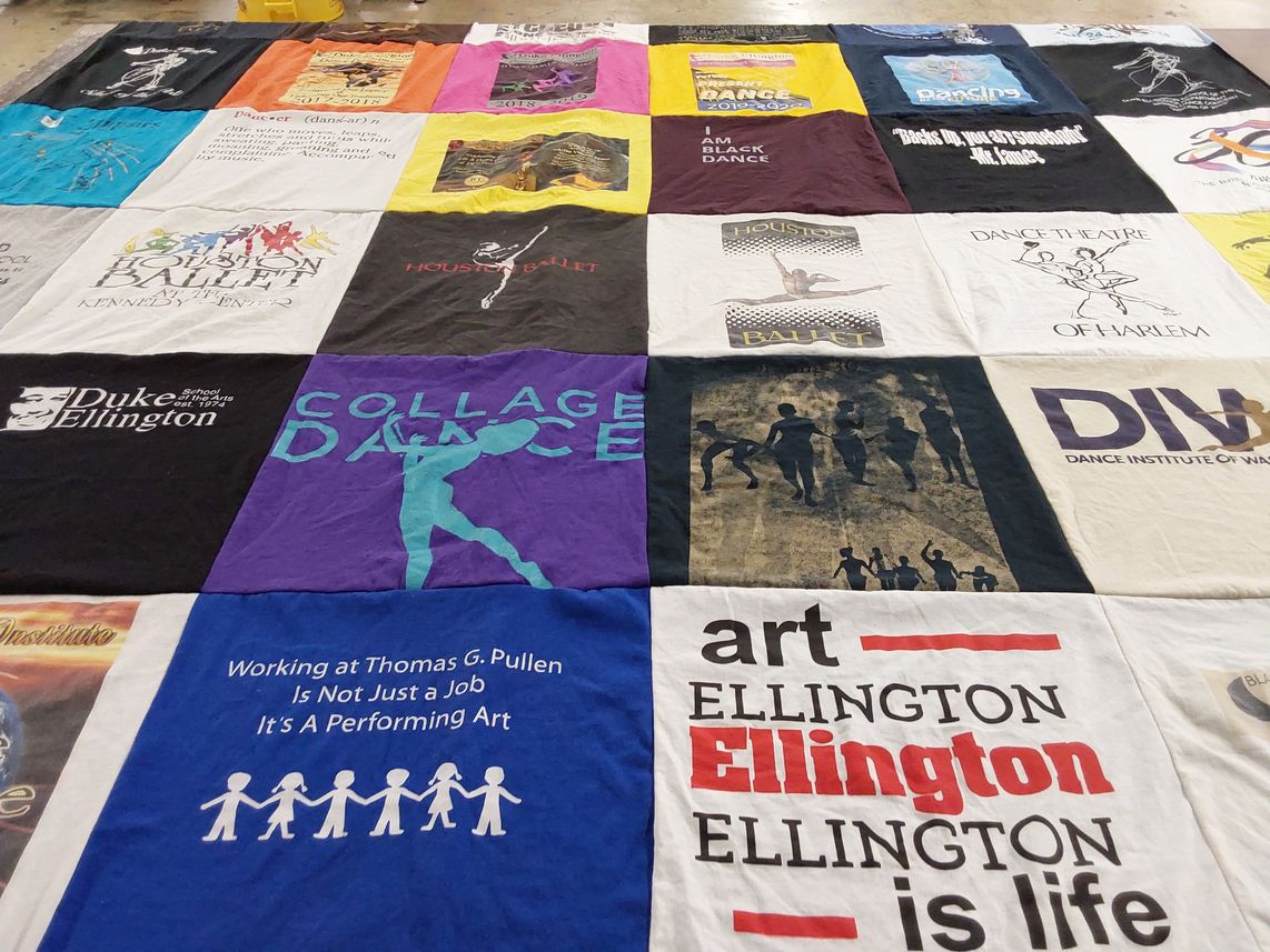 T-shirt quilt from duke ellington school of the arts by Adrian from MD