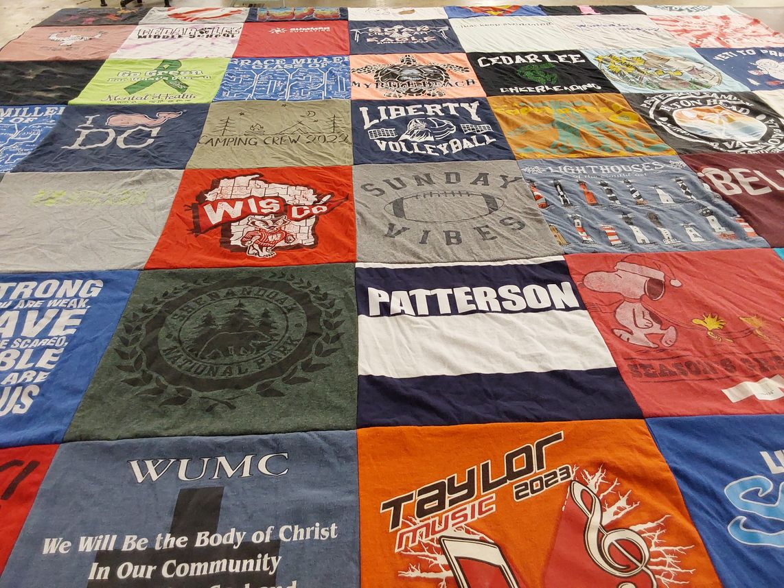 T-shirt quilt featuring liberty university volleyball by Chad from VA