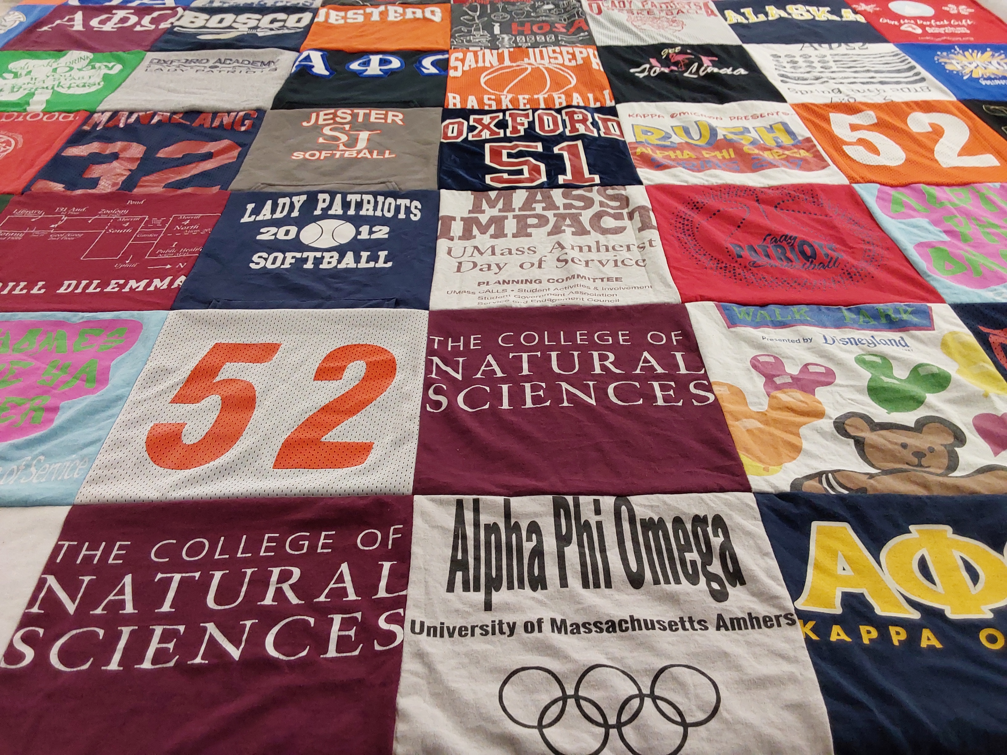 T-shirt quilt featuring lady patriots softball by Jessica from OR