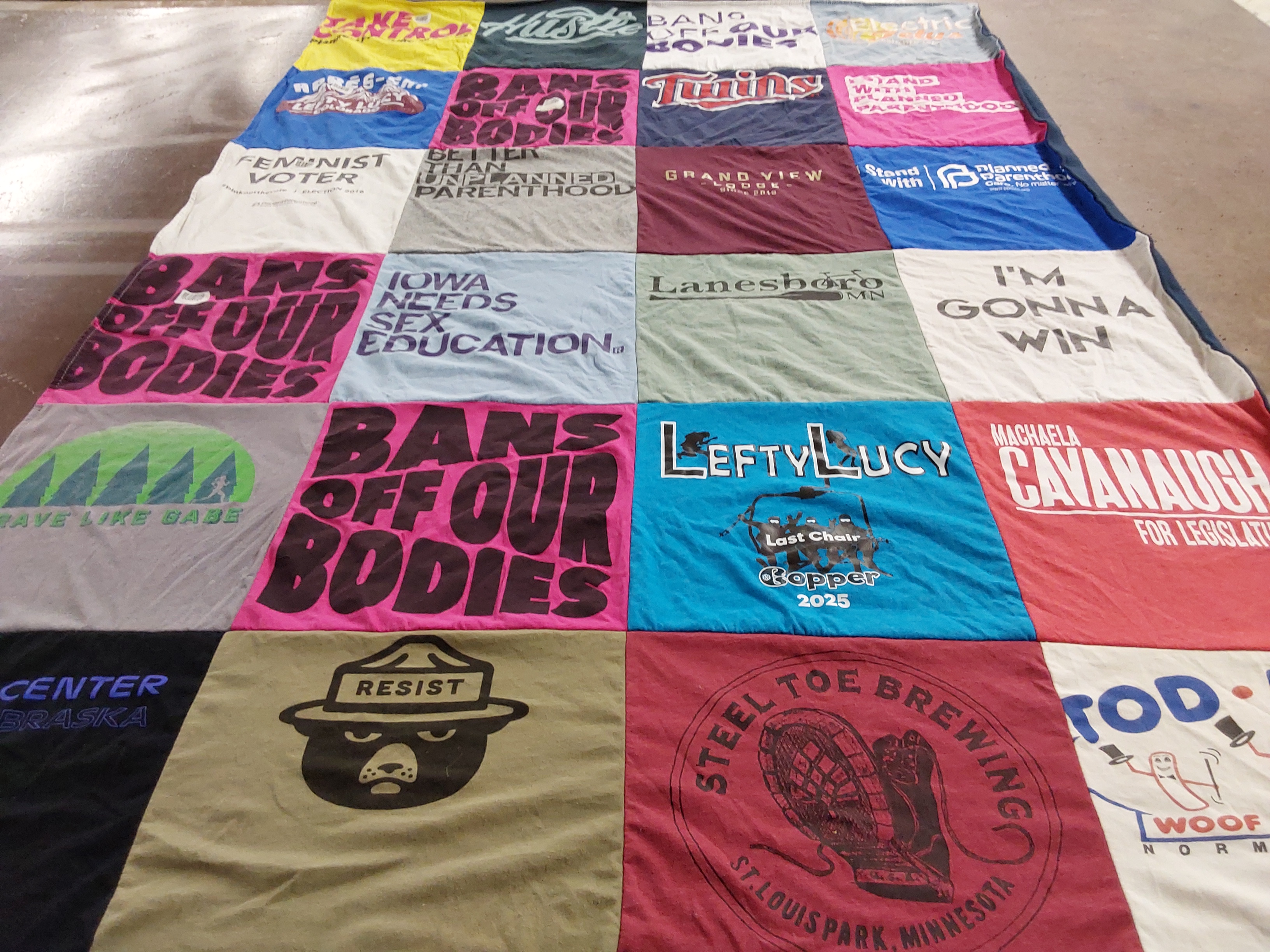 T-shirt quilt featuring minnesota twins by MOLLY from MN