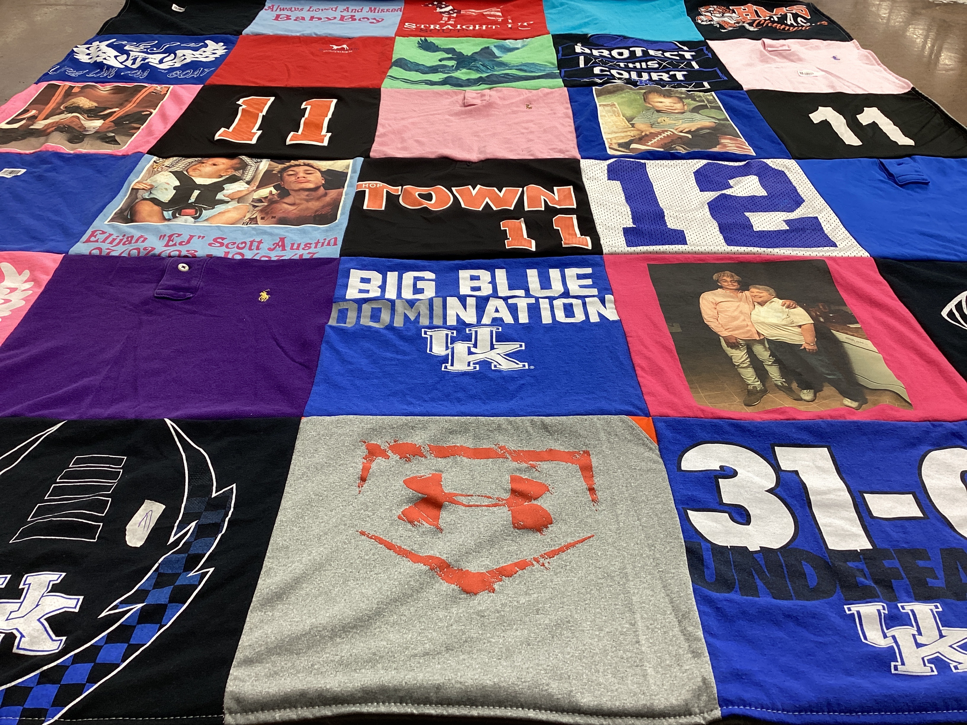 T-shirt quilt featuring university of kentucky by Cindy from KY