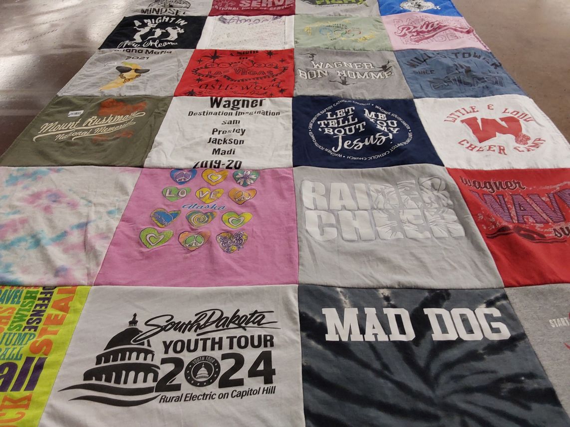 T-shirt quilt featuring wagner raiders by Jen from SD